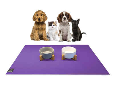Sanozoo Napfunterlage SANOZOO® - Napfunterlage 30 x 40 cm Lila, 1-St., für Hunde & Katzen in Eckig, Rund, Halbrund oder Eckrund