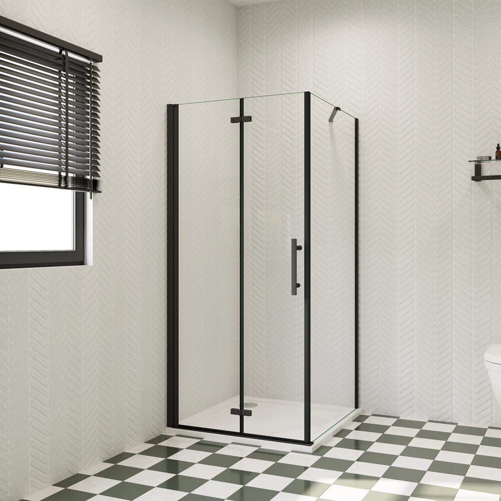 duschspa Eckdusche 185cm Nano Glas Eckeinstieg Duschkabine Duschtür Falttür günstig online kaufen