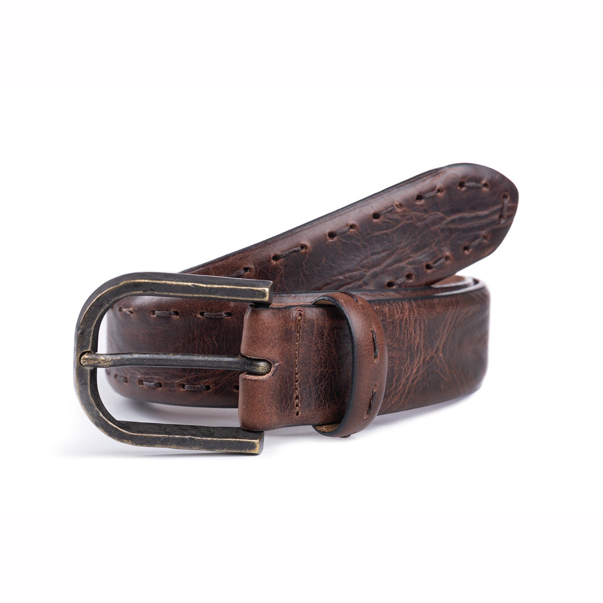 Cassandra Accessoires Ledergürtel "Urban Vintage" mit Ziernaht - Echt Leder - MADE IN GERMANY