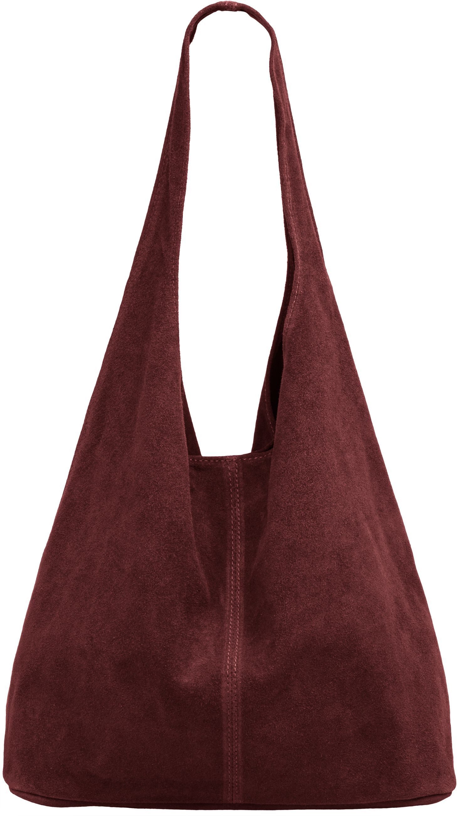 Caspar Schultertasche große Damen Wildleder Tasche günstig online kaufen