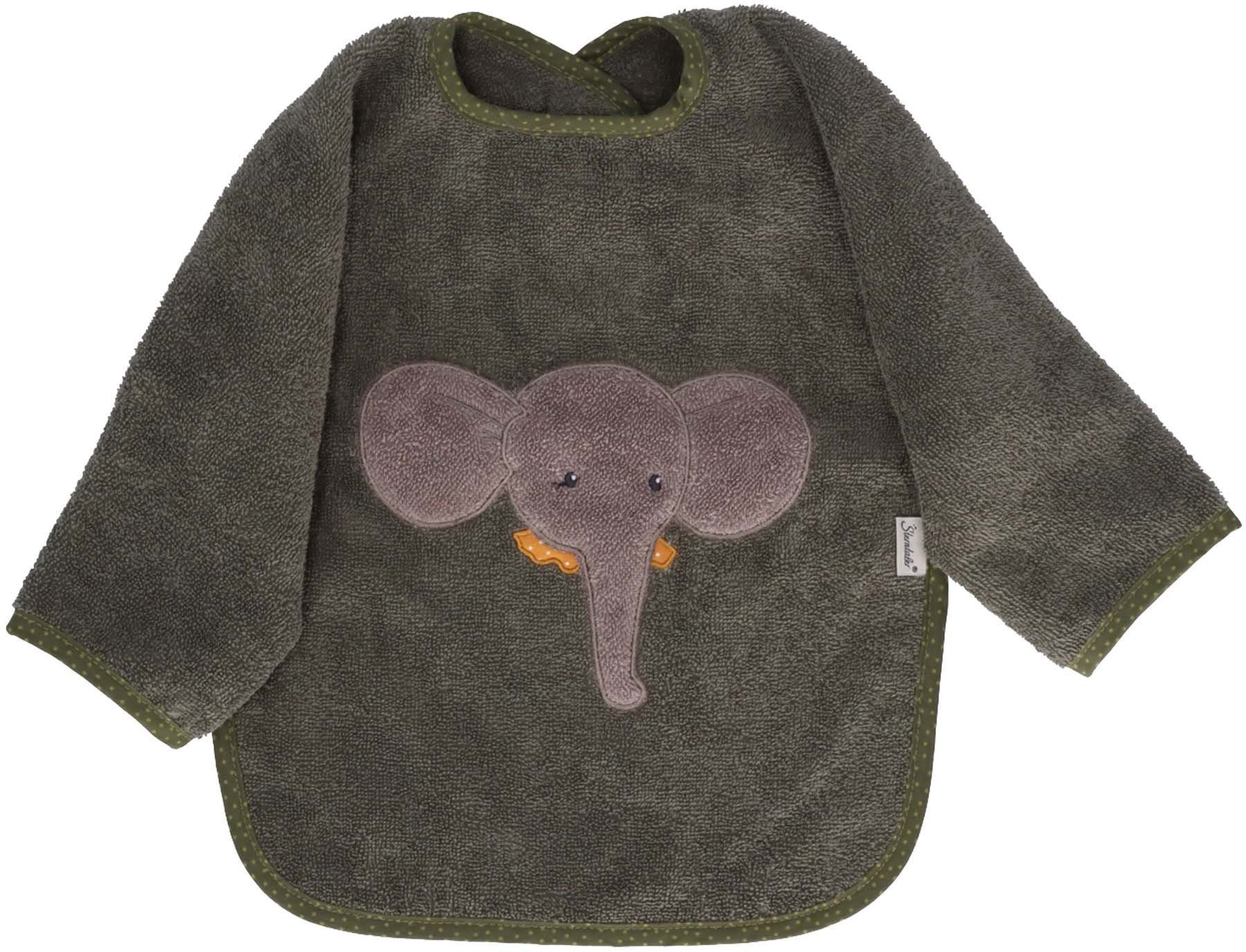 Gesicht« Sterntaler® Eddy BCS durch Ärmellätzchen 35119, Elefant Gesicht, materials, GOTS Ärmellätzchen, made Lätzchen with zertifiziert Eddy »Elefant organic