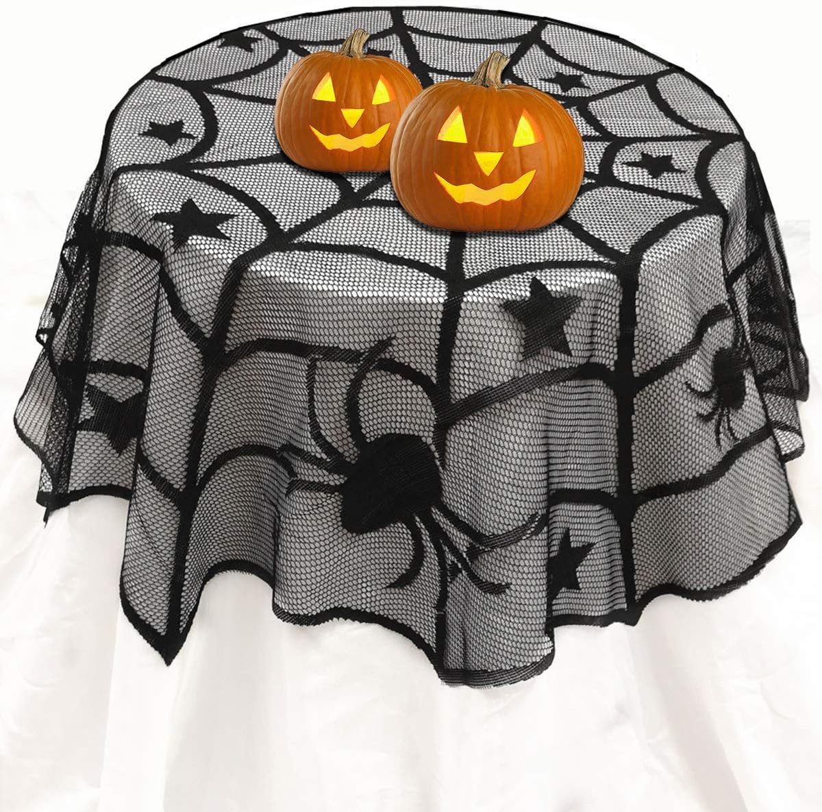 Coonoor Tischdecke Halloween Dekoration Tischdecken Runde Spinnennetz Spitz günstig online kaufen