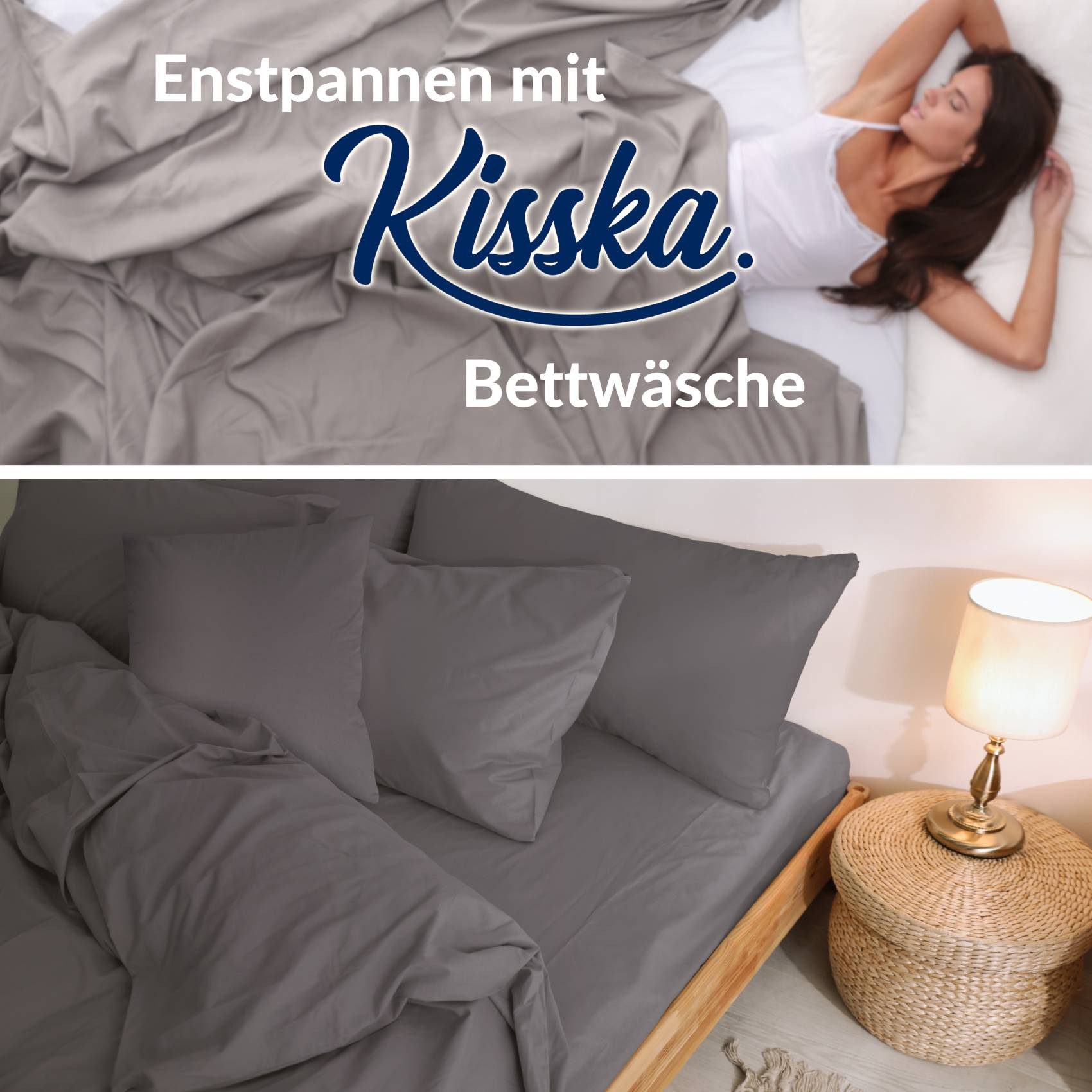 Kisska Bettbezug LUNA Deckenbezug Bettwäsche ohne günstig online kaufen
