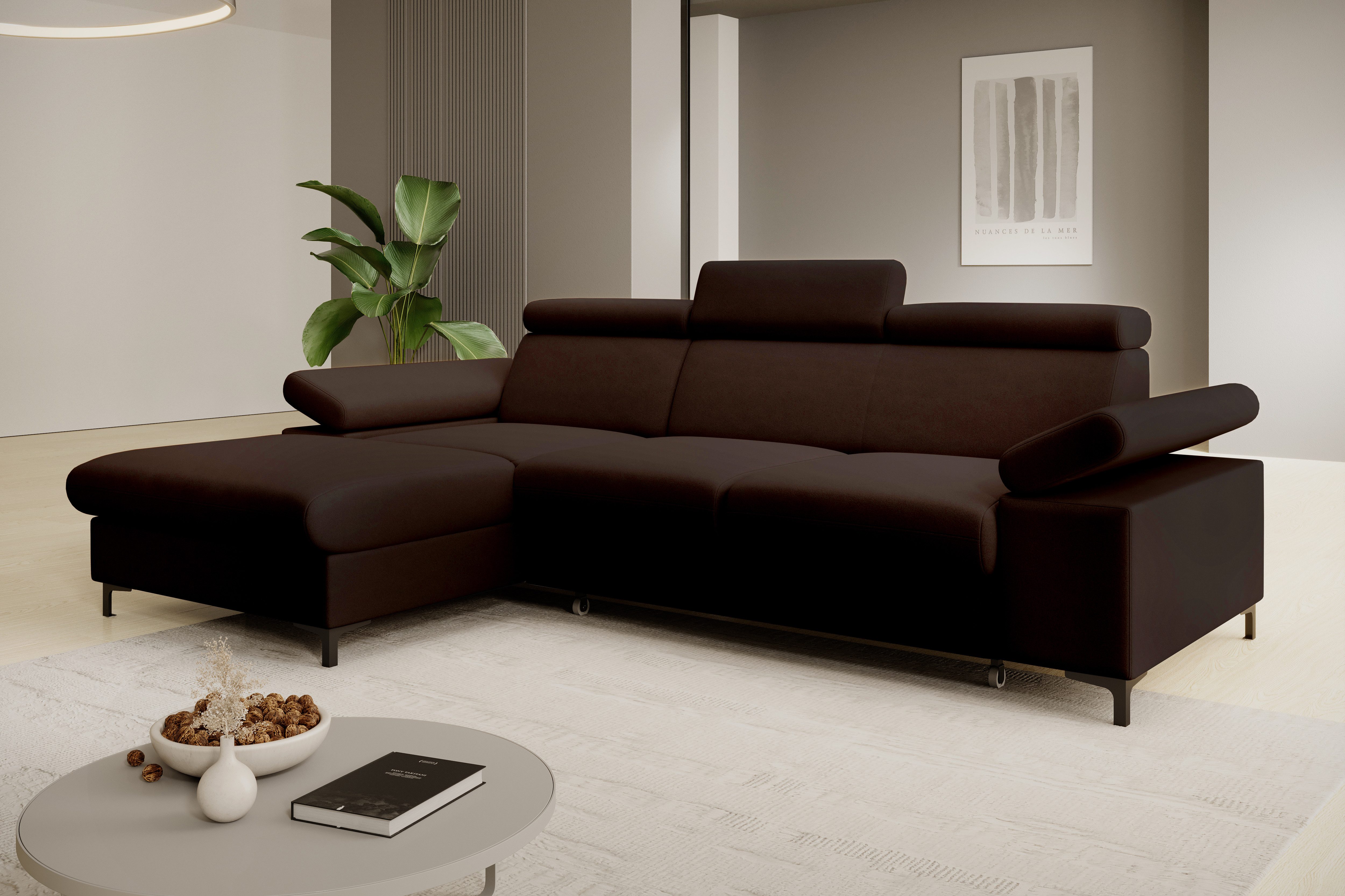 NEXT COLLECTION Ecksofa Ecke mit verstellbaren Kopfteilen MAVIC, Verstellba günstig online kaufen