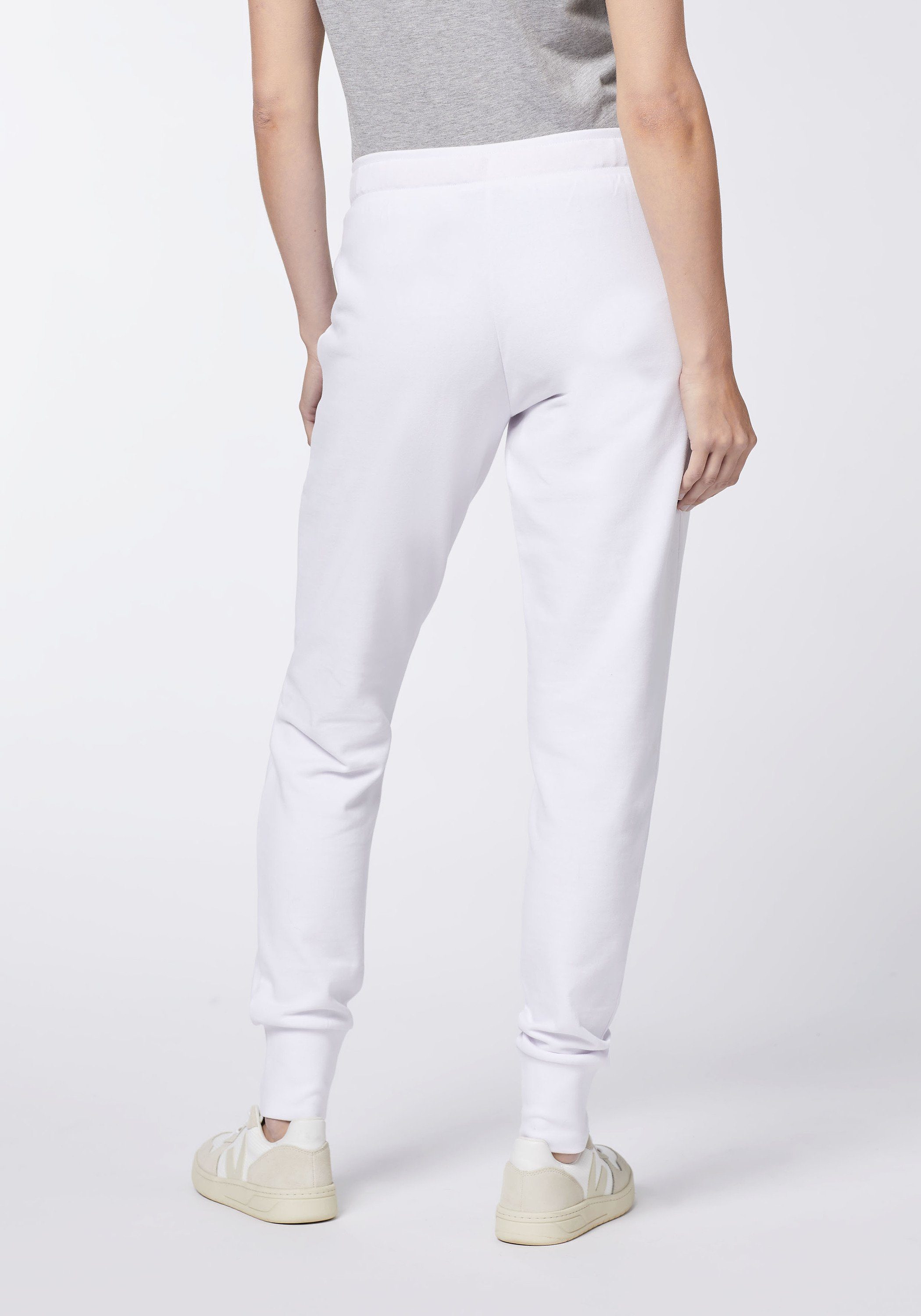 Oklahoma Jeans Sweathose 11-0601 Slim Bright Fit White in