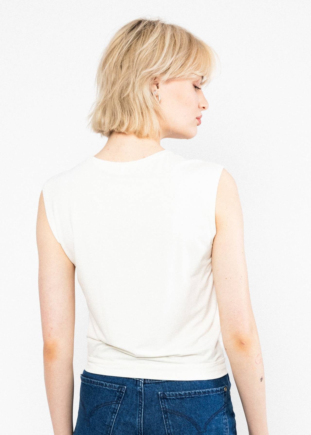 Blutsgeschwister Shirttop - Top Tiny Crew - Damen Top - ärmelloses Shirt - bequemes Jersey Top