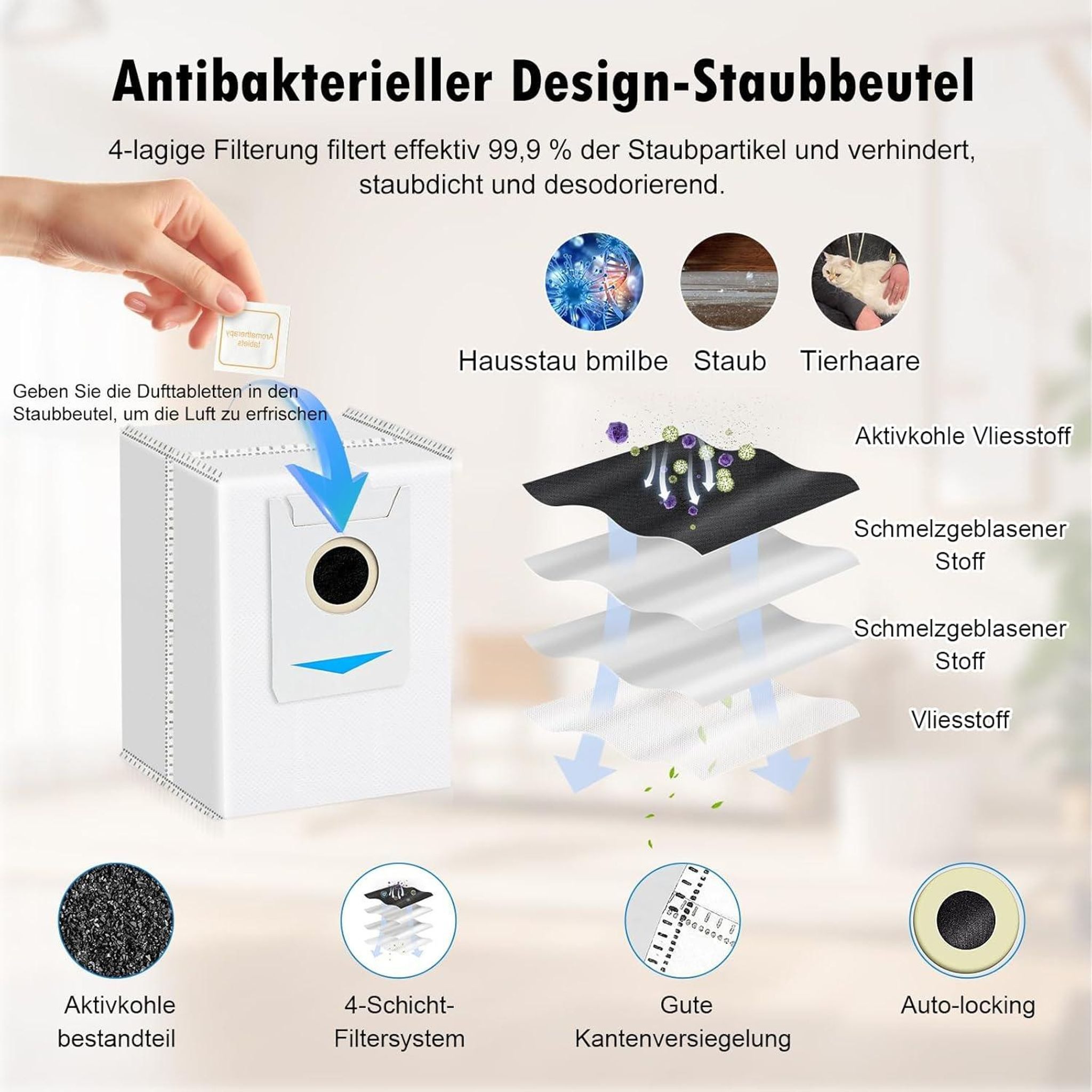 FELIXLEO Saugroboter Zubehör-Set 33 Stk Zubehör Set für ECOVACS DEEBOT X5 Omni X5 Pro Saugroboter Teile, (1-tlg)