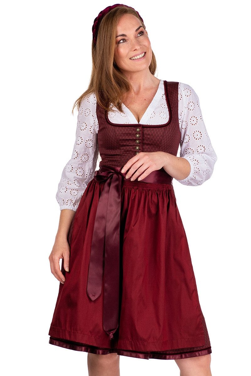 MarJo Dirndl Midi Dirndl 2tlg. - ESLARN - mahagoni günstig online kaufen