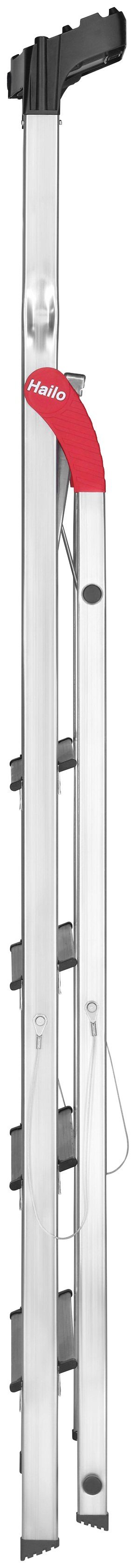 Hailo Stehleiter L60 StandardLine, Alu-Sicherheits-Stehleiter 5 Stufen