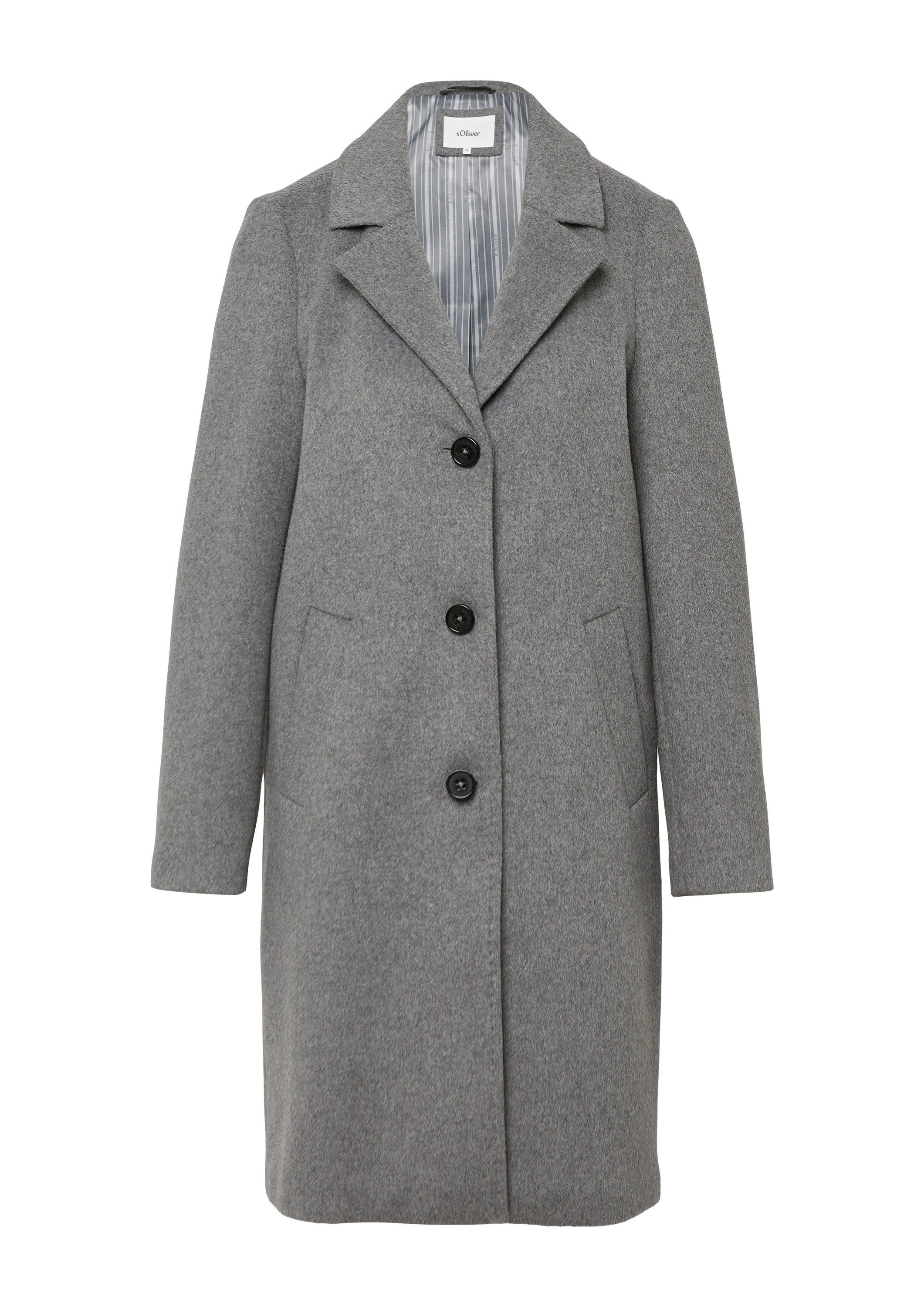 s.Oliver Wintermantel Outdoor-Mantel Mantel aus Wollmix mit Reverskragen günstig online kaufen