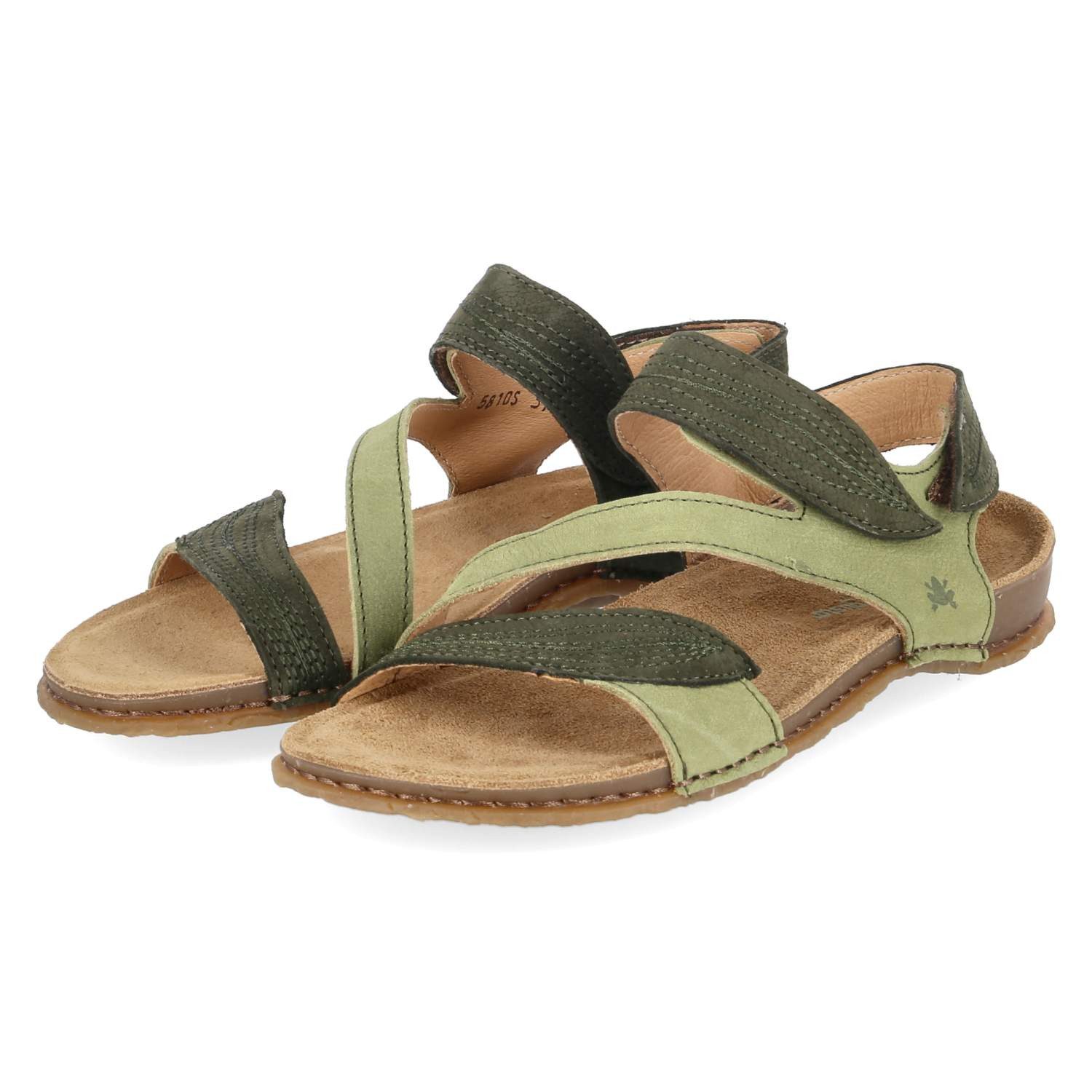 El Naturalista El Naturalista N5810S Liken-Kaki Damen Rauleder green Keilsandalette