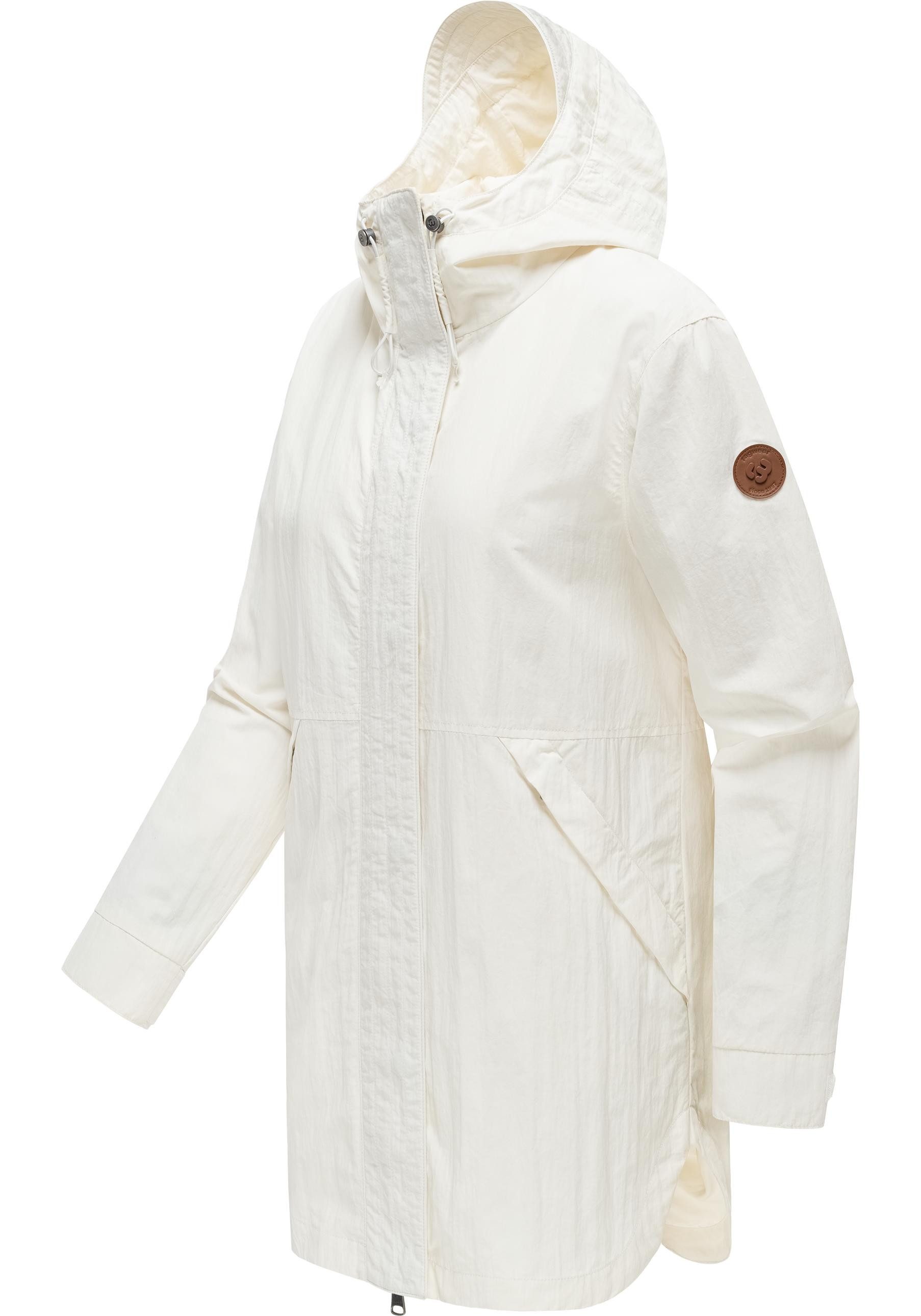 Ragwear Kurzmantel Lamyja A Leichter Oversize-Übergangsparka mit Kapuze