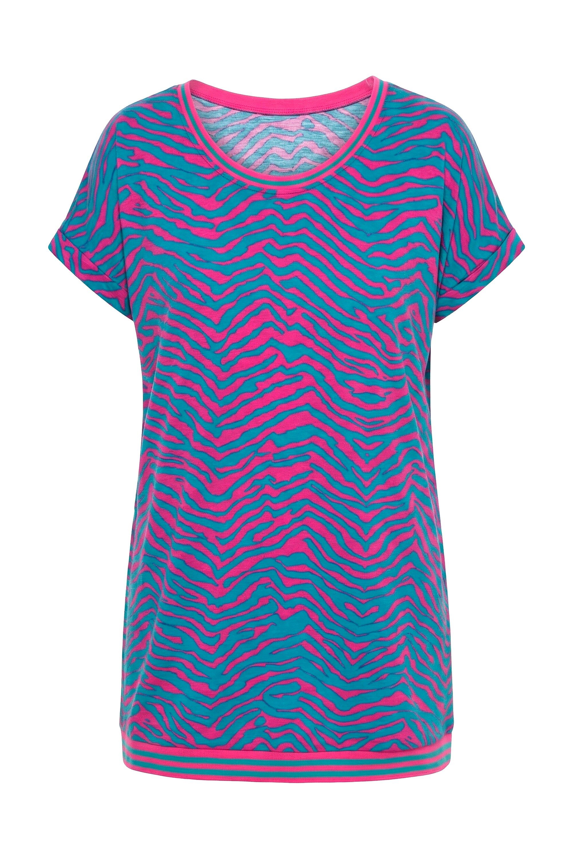 MIAMODA T-Shirt T-Shirt oversized Zebra Rundhals günstig online kaufen