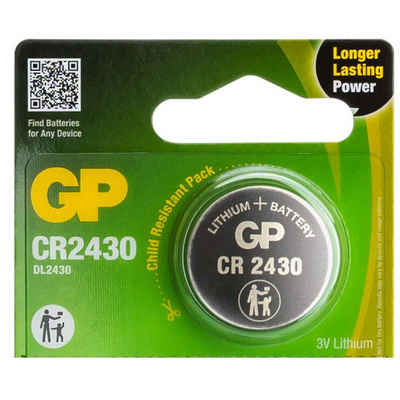 GP Batteries CR2430 GP Lithium Knopfzelle 3V Batterie, (3 Volt V)