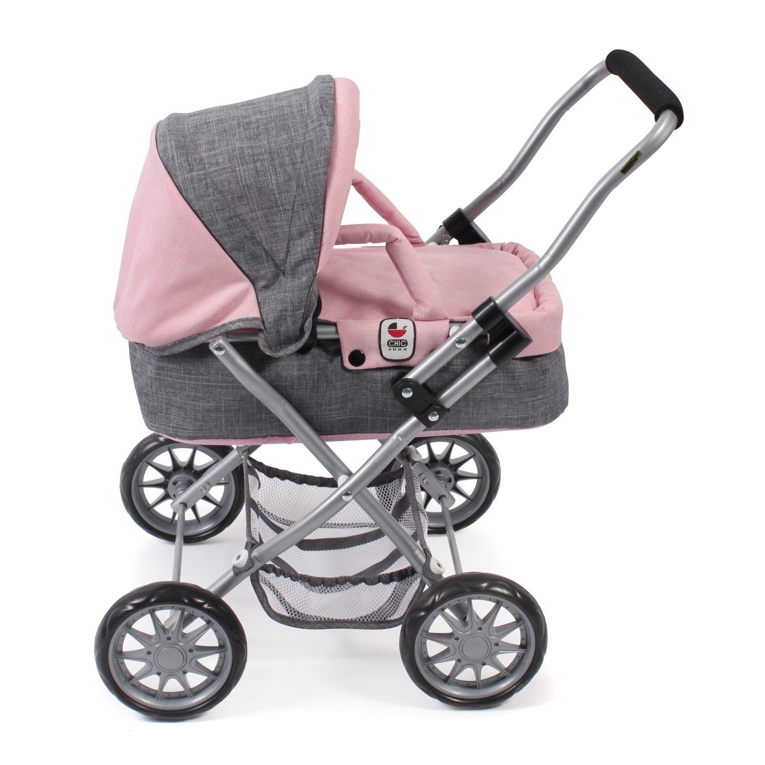 CHIC2000 Puppenwagen 555 15 Mini-Kuschelwagen "SMARTY" Melange grau-rosa