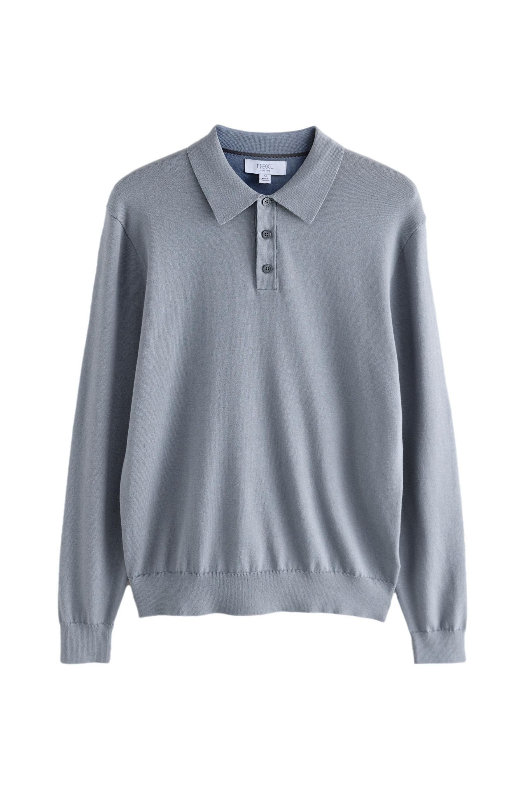 Next Langarm-Poloshirt Langärmeliges Strick-Poloshirt im Slim günstig online kaufen