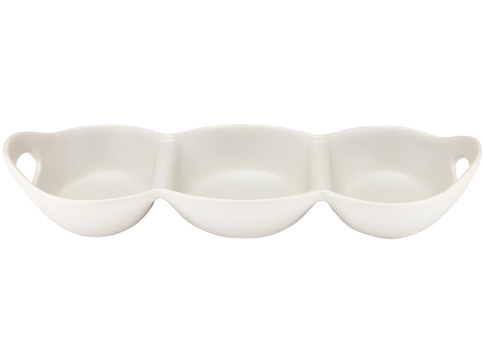Ladelle Servierschüssel HOST Schale mit Griff steingrau 3tlg., Steinzeug, (Schüsseln & Schalen), Host 3 Part Stone Handled Bowl 42.4x15.4x7cm