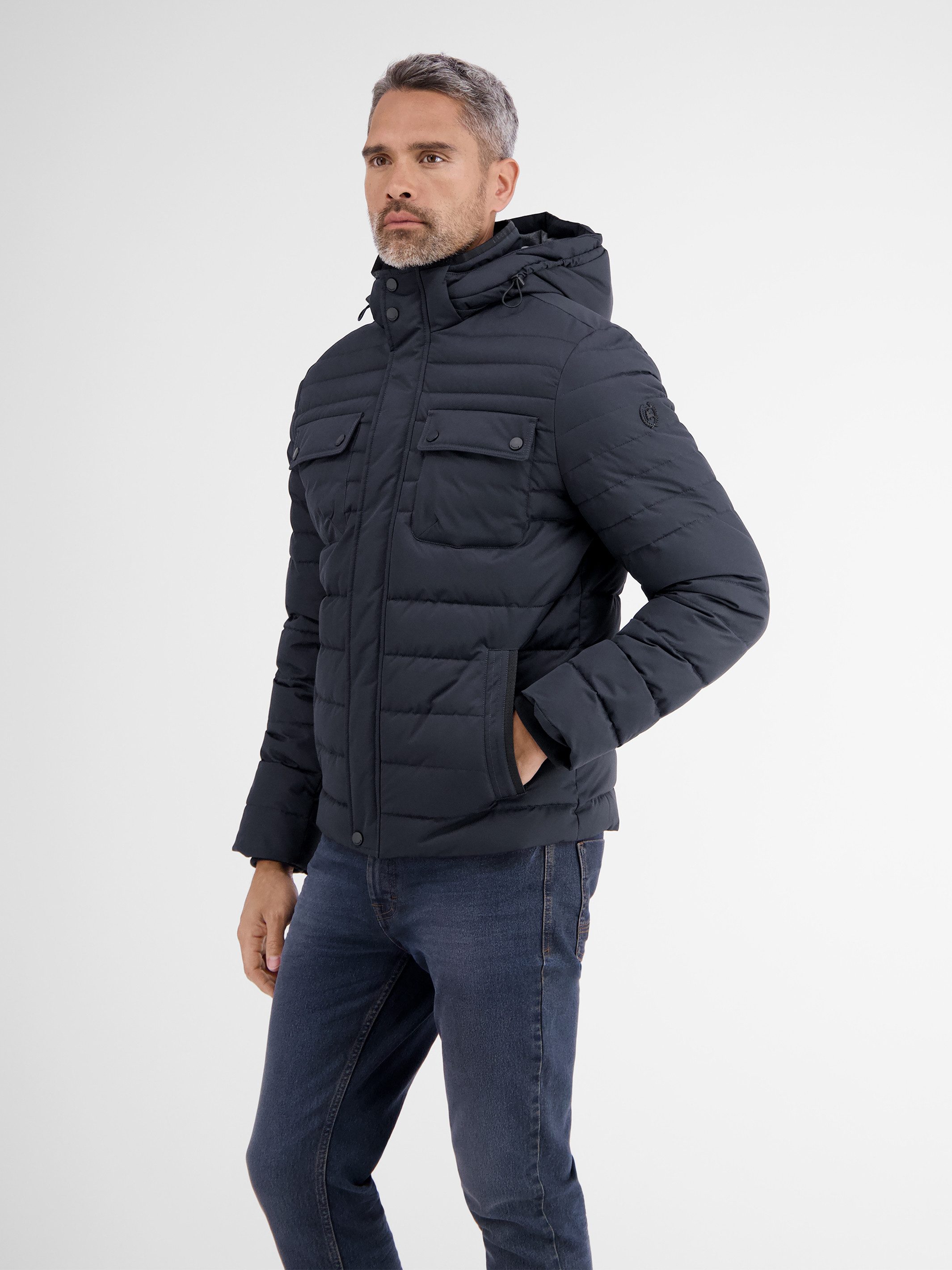 LERROS Winterjacke Steppjacke mit abnehmbarer Kapuze