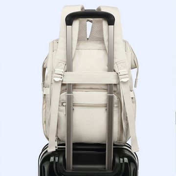 OKWISH Wickelrucksack Wickeltasche Rucksack Baby Multifunktions-Babytaschen wasserabweisend (Windeln Babyflasche Milchfläsche Rucksack Tasche mit USB-Anschluss, Multifunktional, Babytasche, Wickelrucksack), mit Kinderwagen-Haken