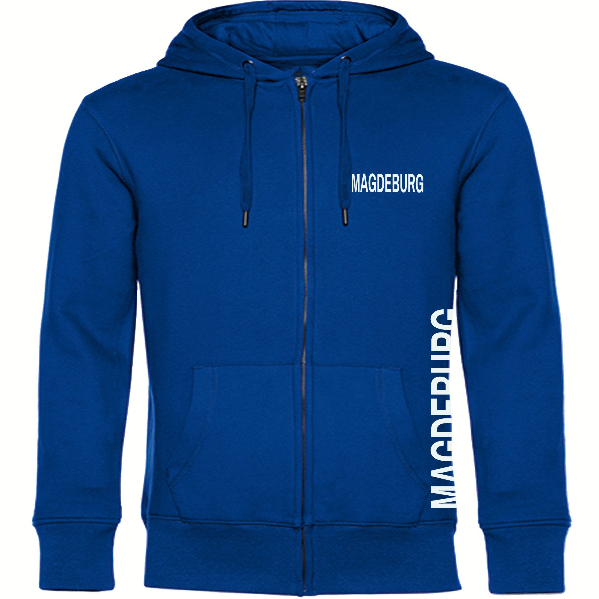 multifanshop Kapuzensweatjacke Magdeburg - Brust & Seite - Sweat günstig online kaufen