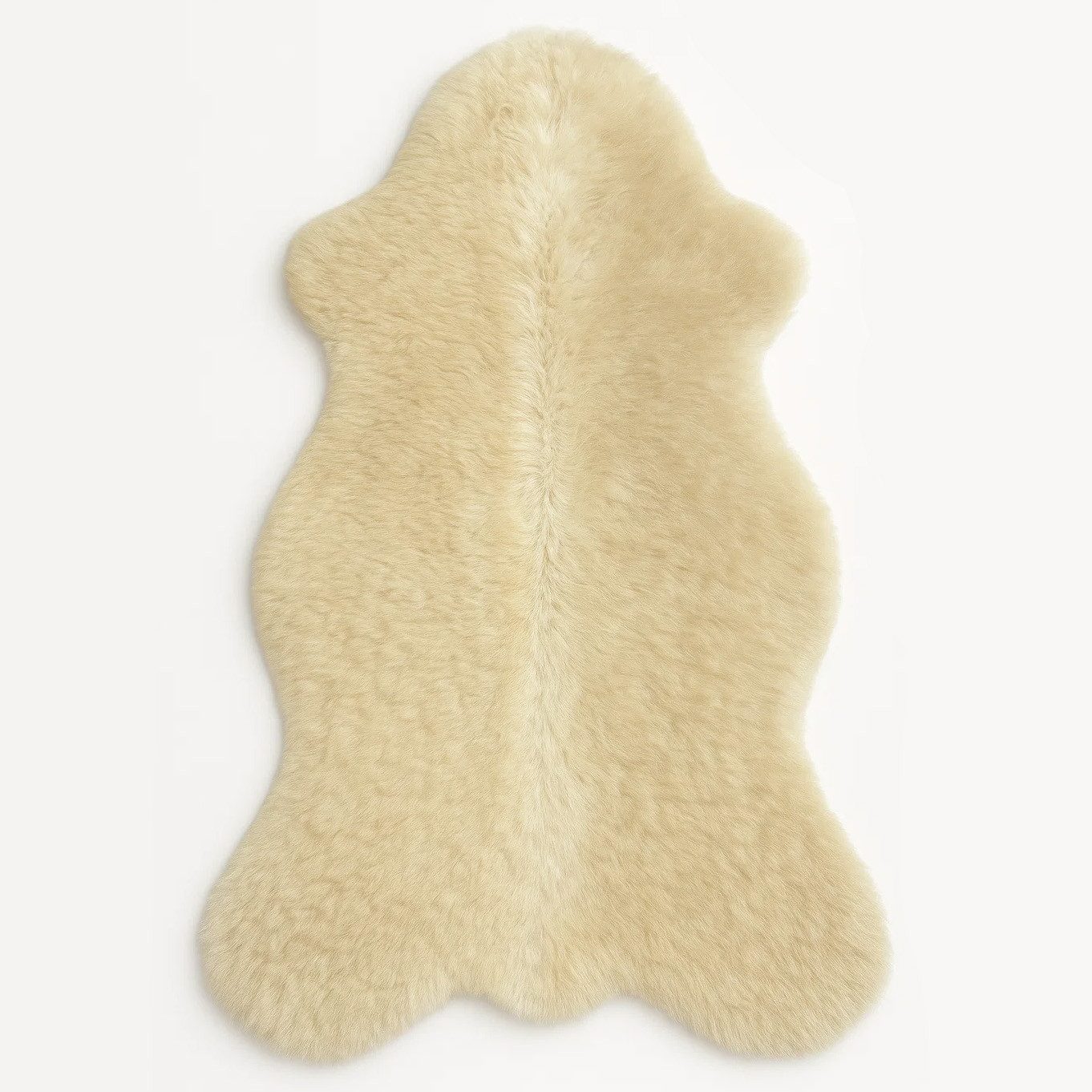 Provellus Fellteppich Deutsches Kurzhaar Schaffell Creme – Echt, dicht & kurz, 60-80 cm