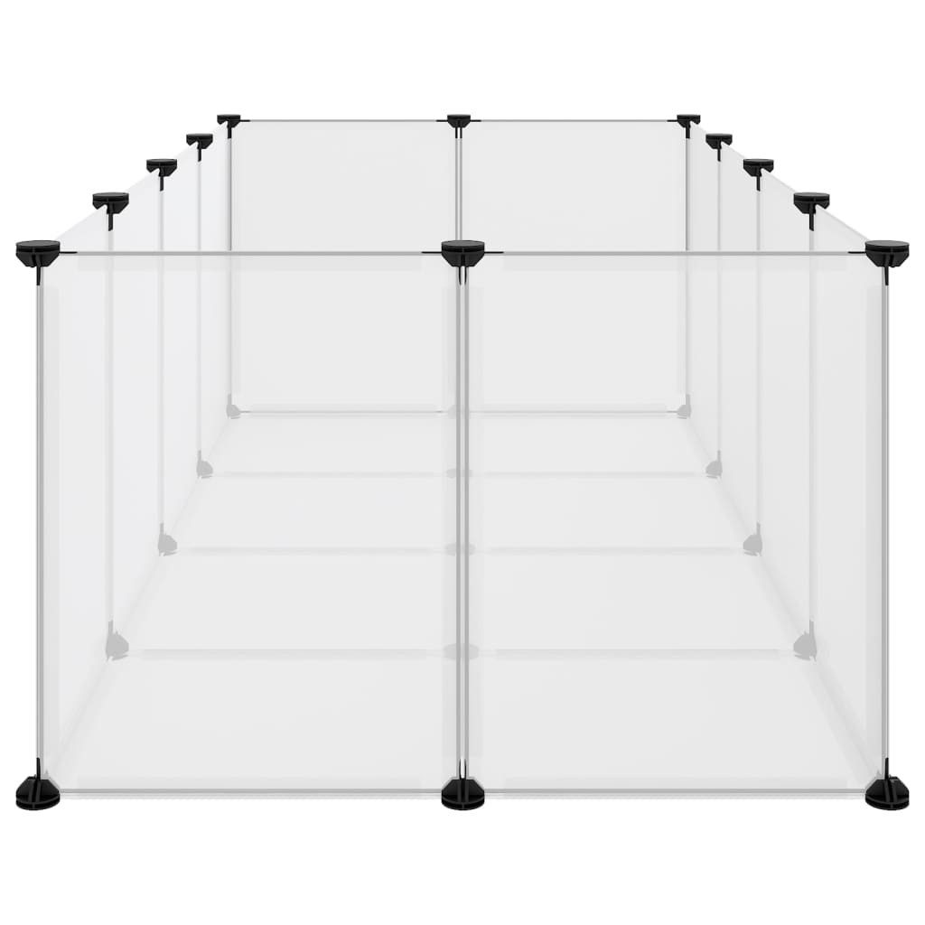 vidaXL Kleintierstall, Kleintierkäfig Transparent 144x74x46,5 cm PP und Stahl