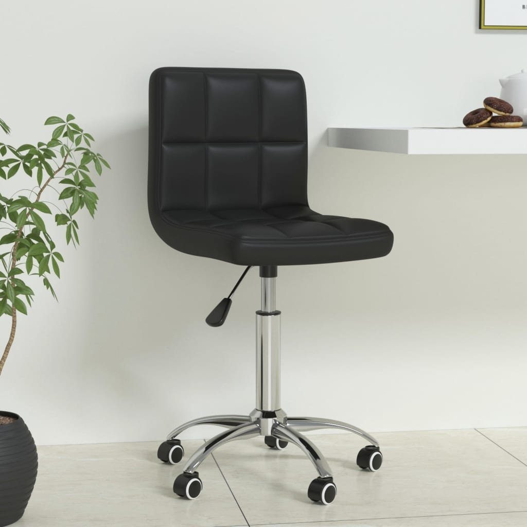 vidaXL Bürostuhl Bürostuhl Drehbar Schwarz Kunstleder (1 St)