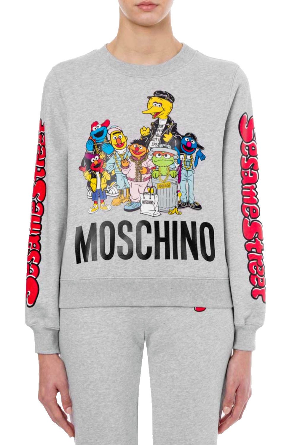 Moschino Sweatshirt X SESAME STREET Muppets Edition Besticht durch einen auffälligen Grafikdruck
