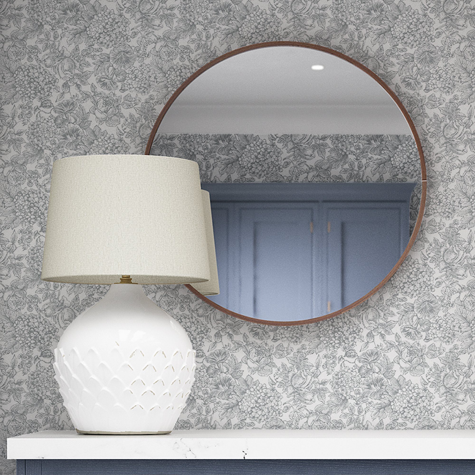 LAURA ASHLEY Vliestapete Louise, glatt, geblümt, (1 St), 10mx52cm (ca. 5m2)