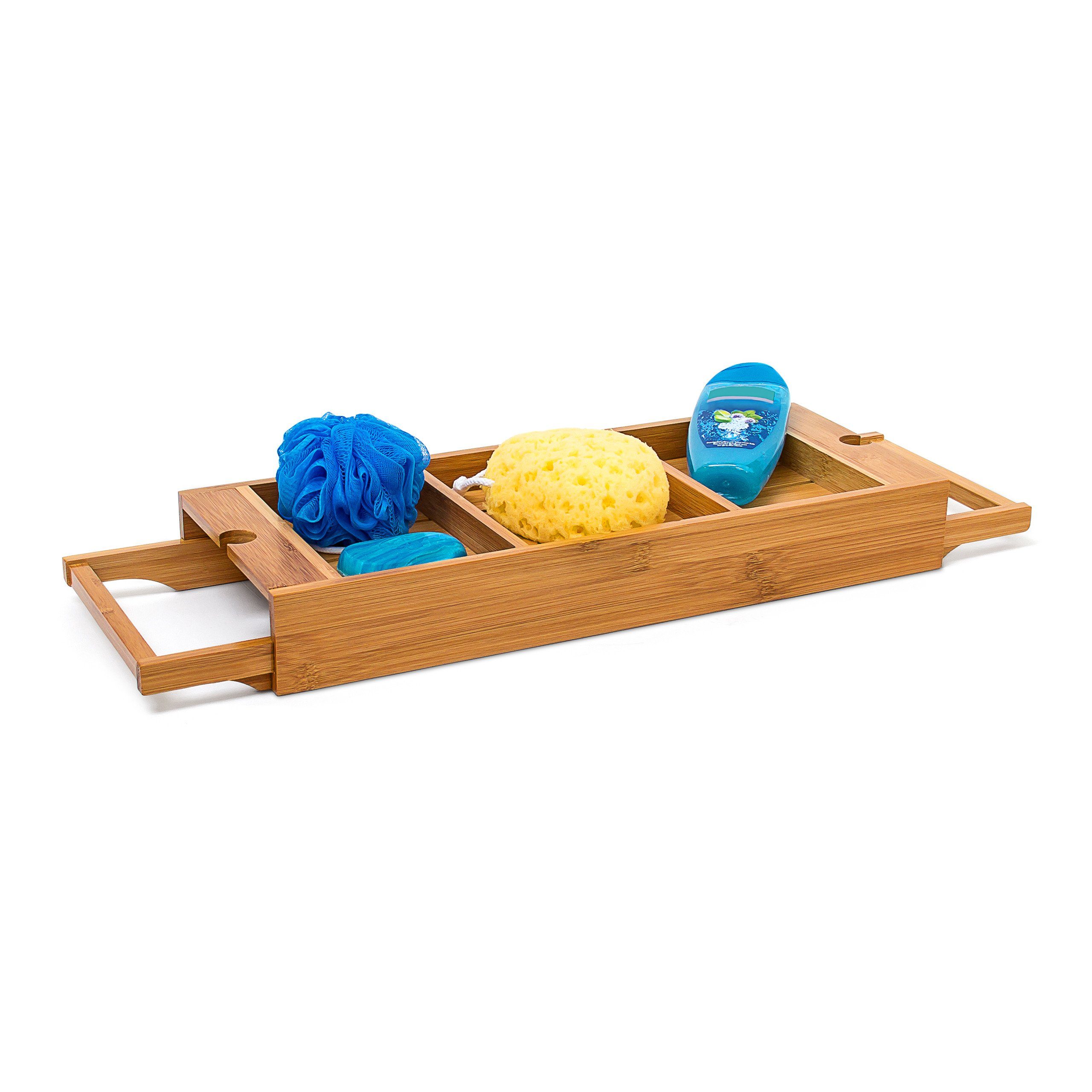 relaxdays Badewannenablage Bambus ausziehbar günstig online kaufen
