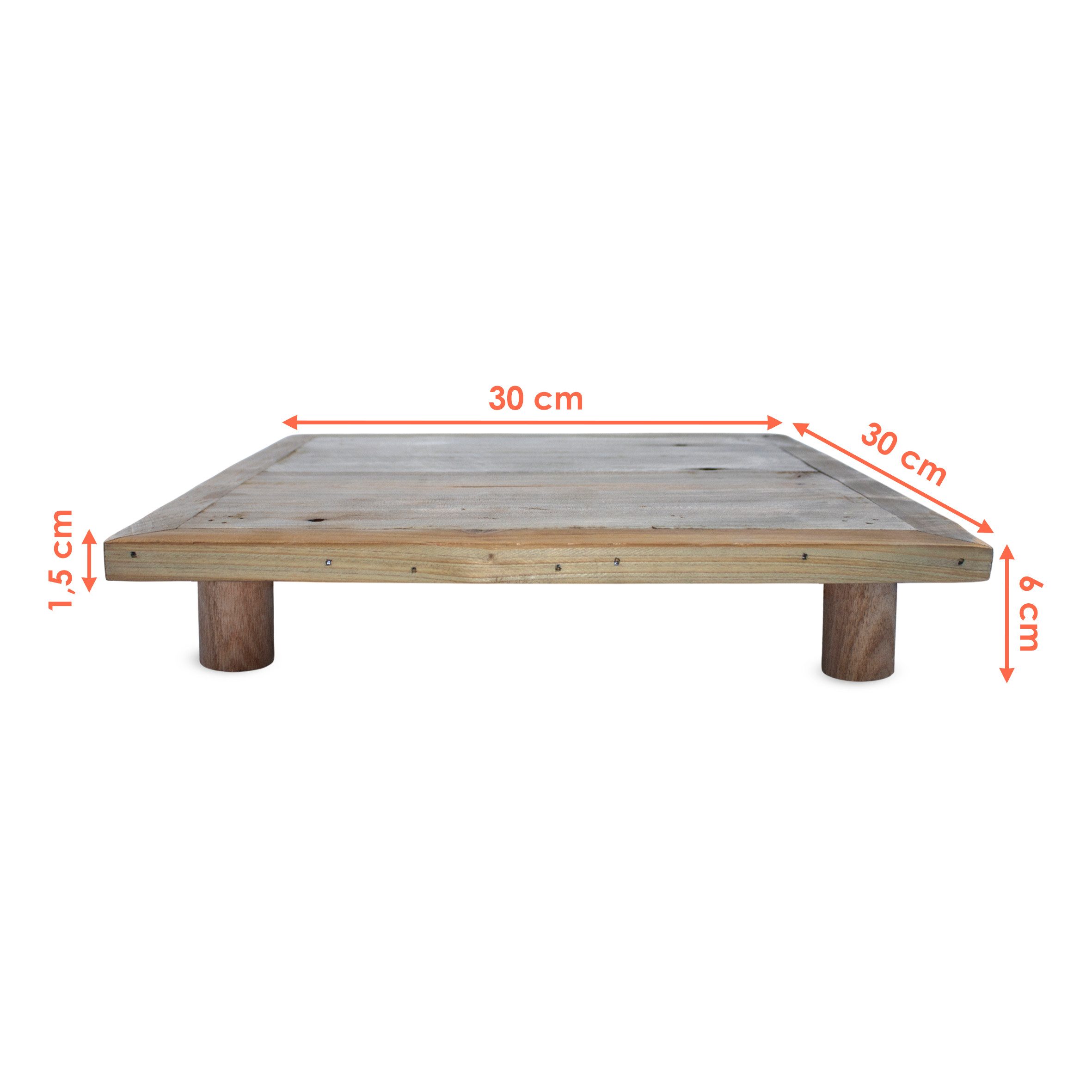 Spetebo Blumenhocker Deko Blumenteller natur - mit 4 Füßen (Anzahl, 1 St., günstig online kaufen