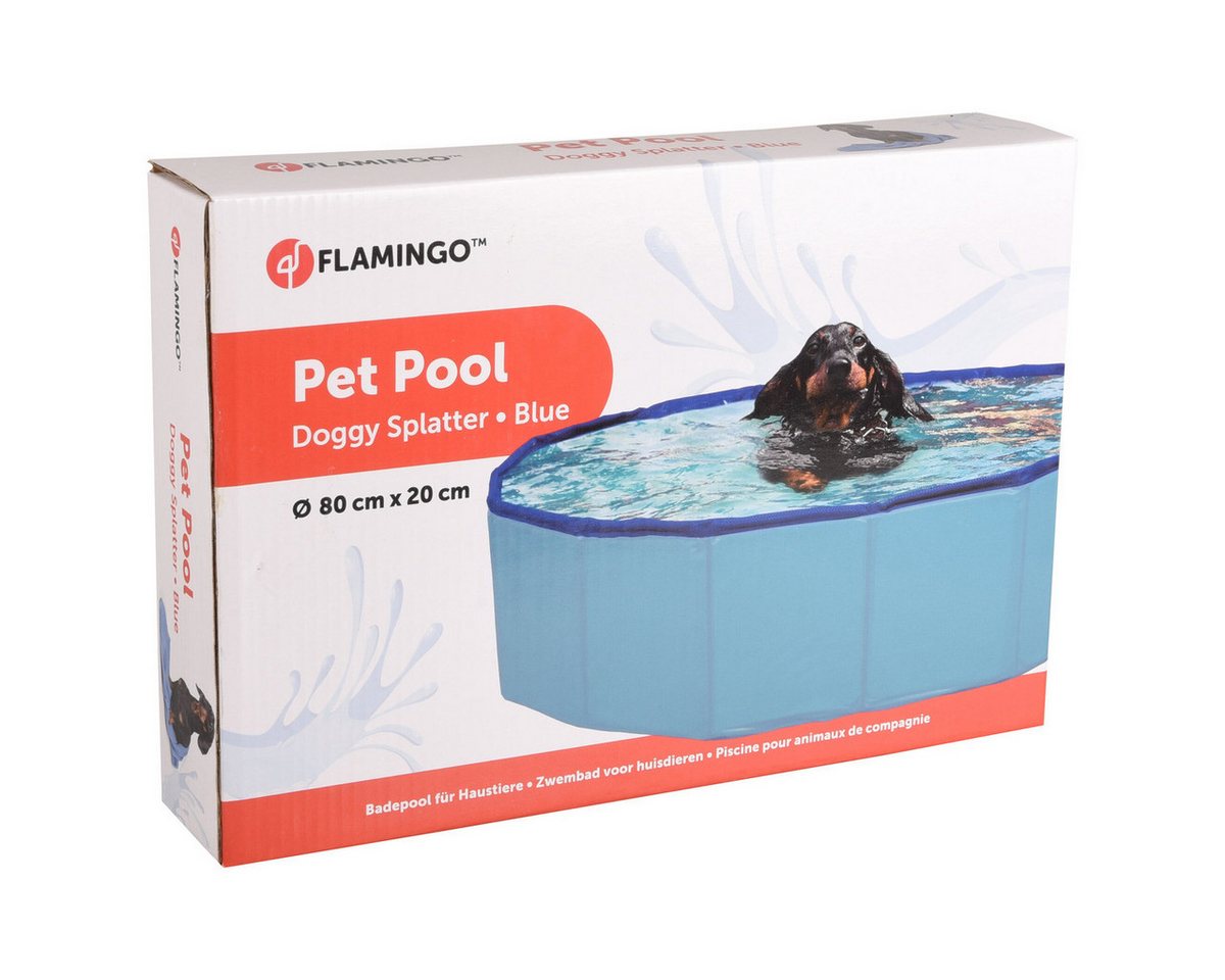 Thumbnail - Flamingo Hundepool Hundepool Doggy Splatter blau