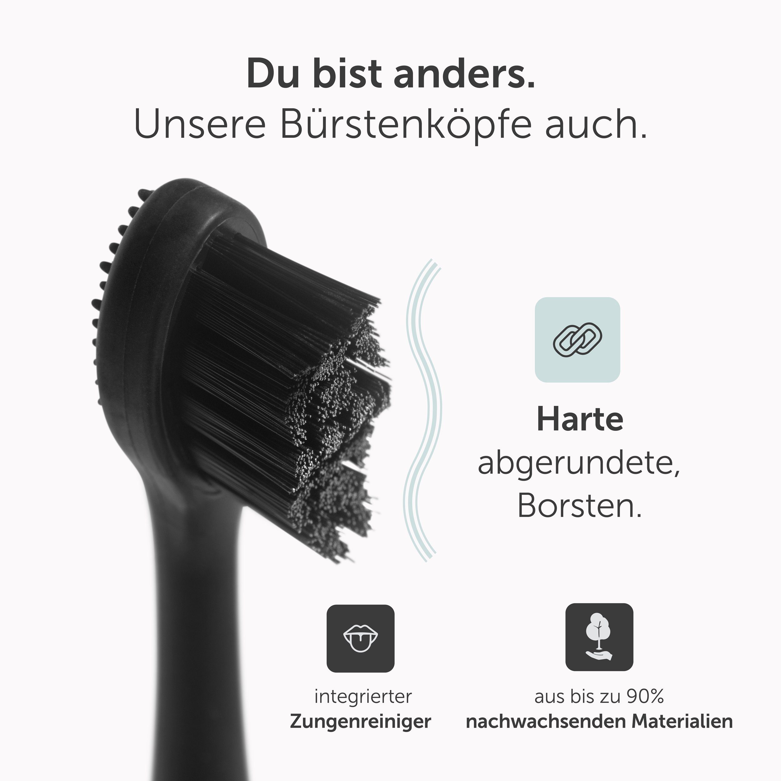 Wondersmile Aufsteckbürsten Bürstenköpfe (Hard), 4 St.