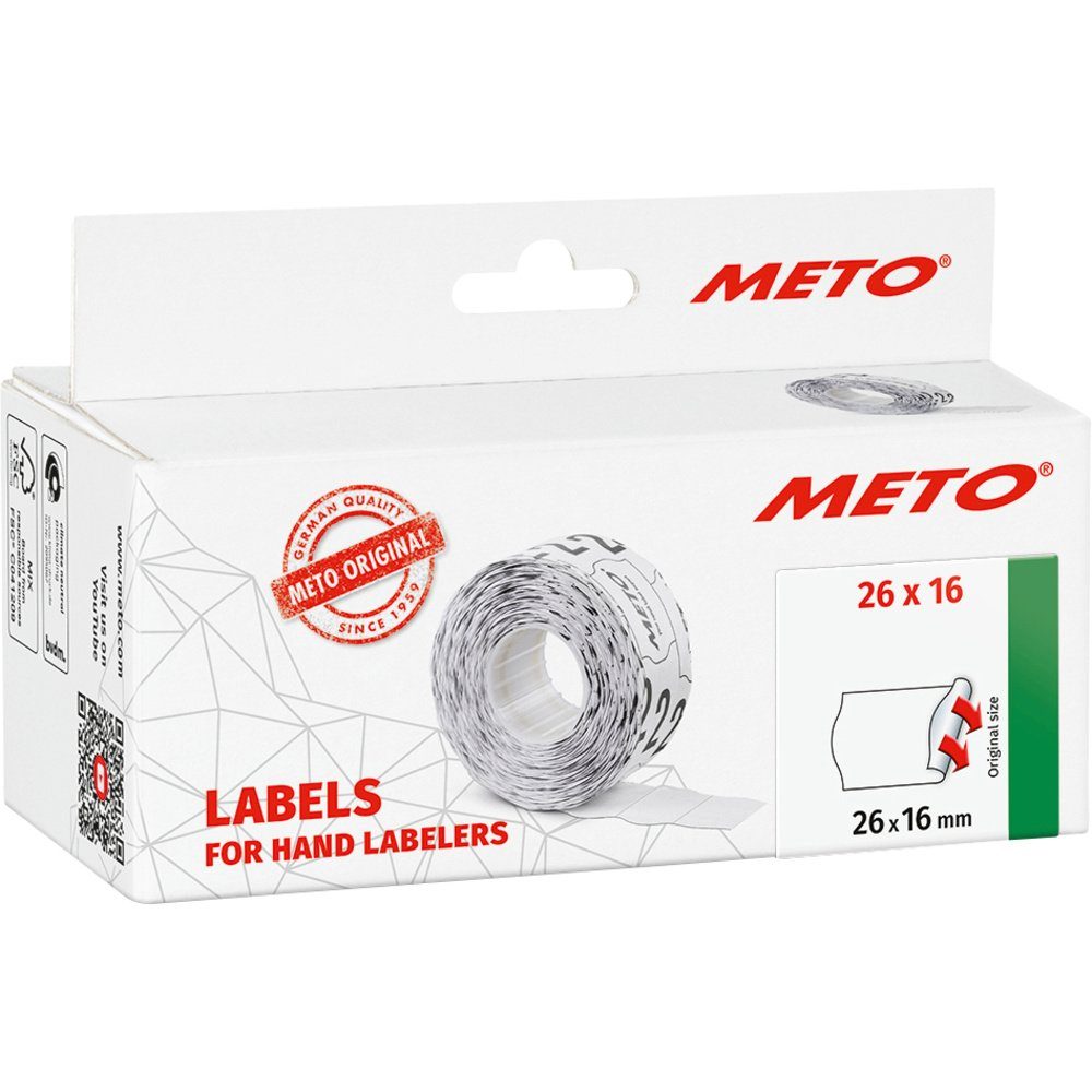 METO Etikett METO Preis-Etiketten 9506167 Permanent haftend Etiketten-Breite: 26 mm