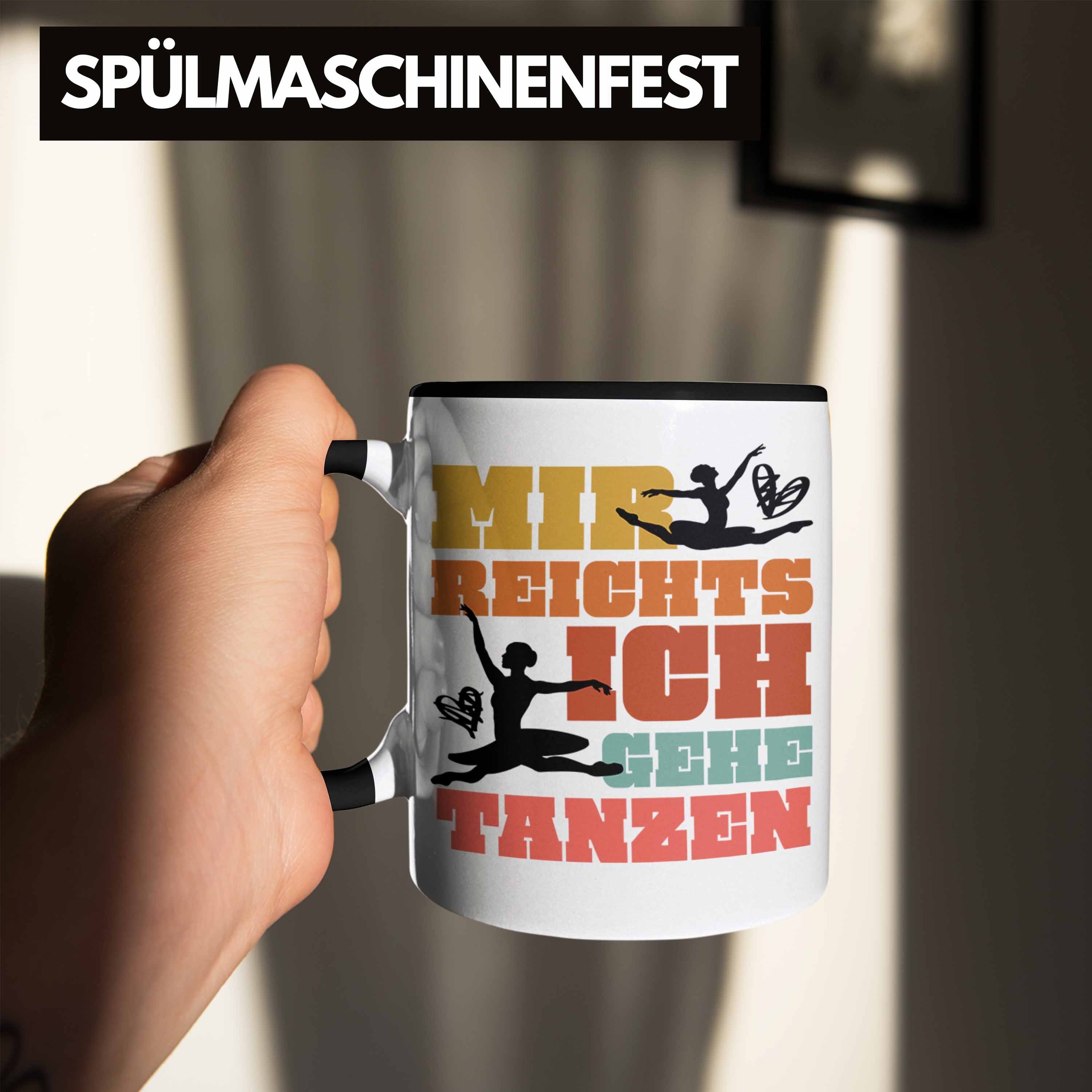 Trendation - Schwarz Mädchen Trendation Geschenkidee Ballerina Tanzen Geschenk Ballett Tänzerin Frauen Kaffeetasse Tasse Tasse