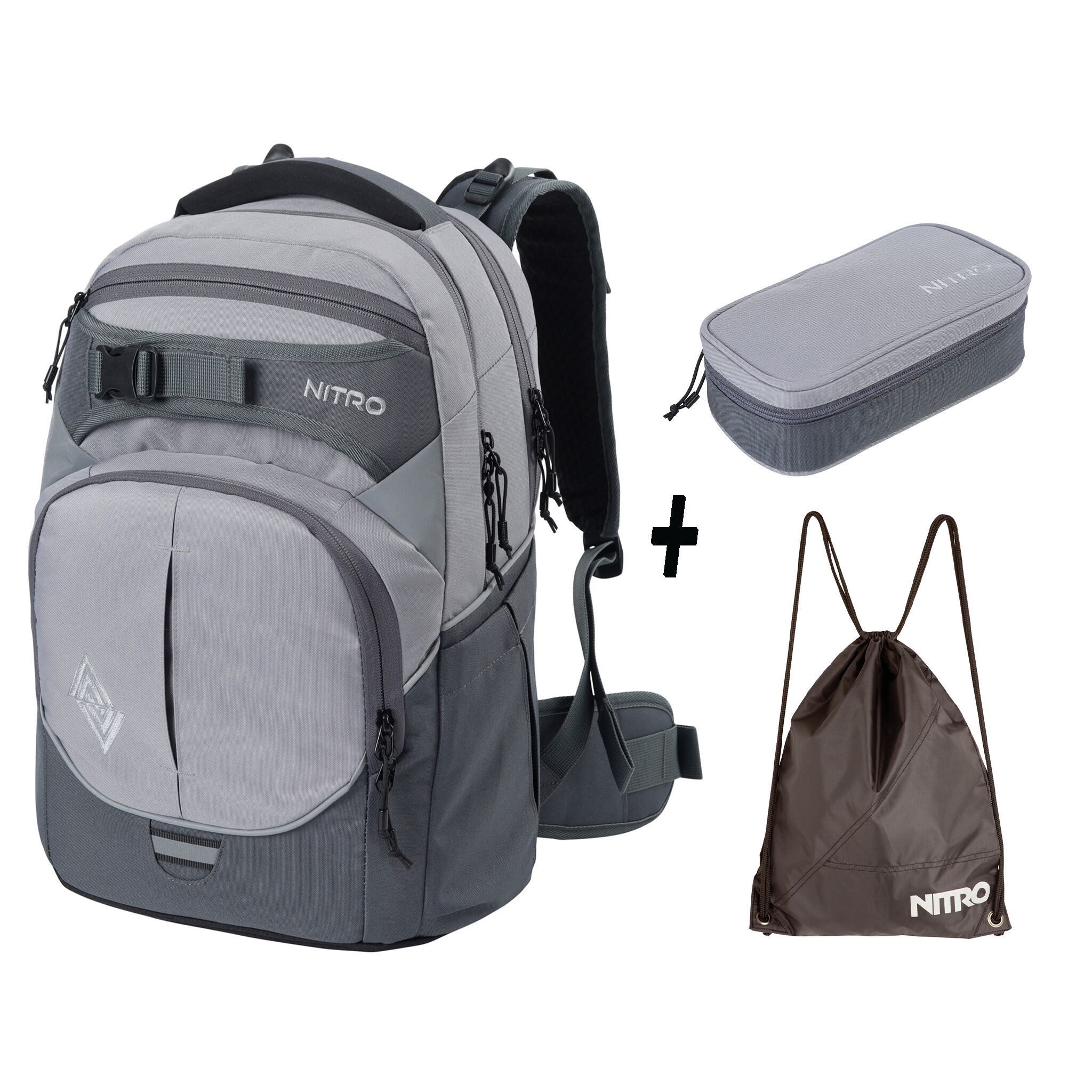 NITRO Rucksack Set Superhero (Kein Set, 1-tlg), abnehmbarer Hüftgurt garantiert optimale Gewichtsverteilung