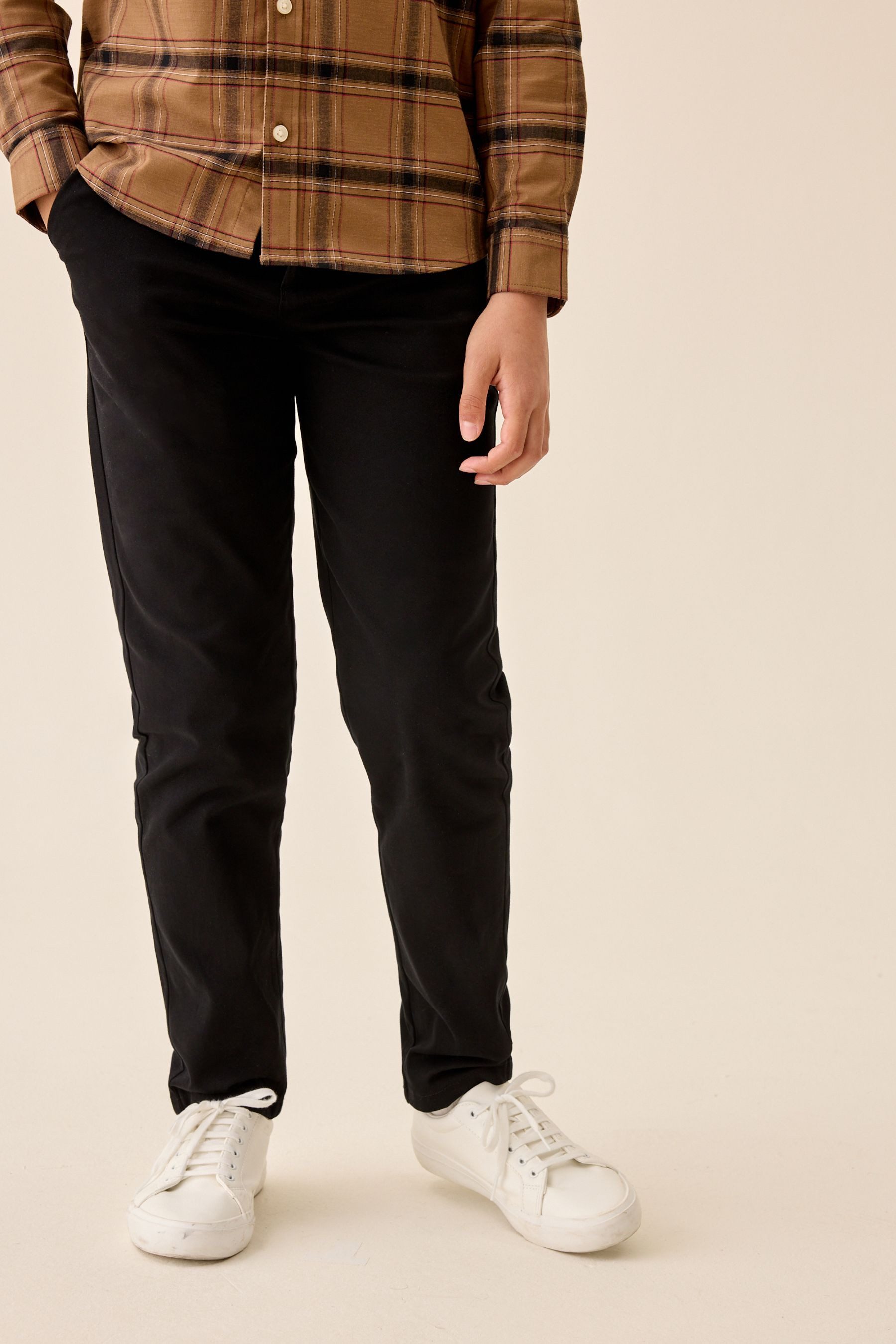 Stretch-Hose Längere Regular Fit Stretch-Chinohose