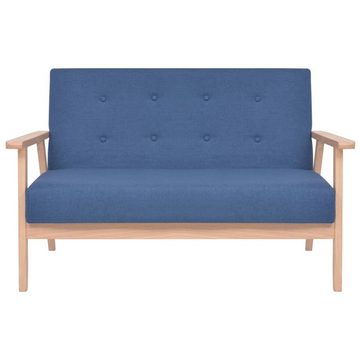 vidaXL Sofa 2-Sitzer-Sofa Stoff Blau