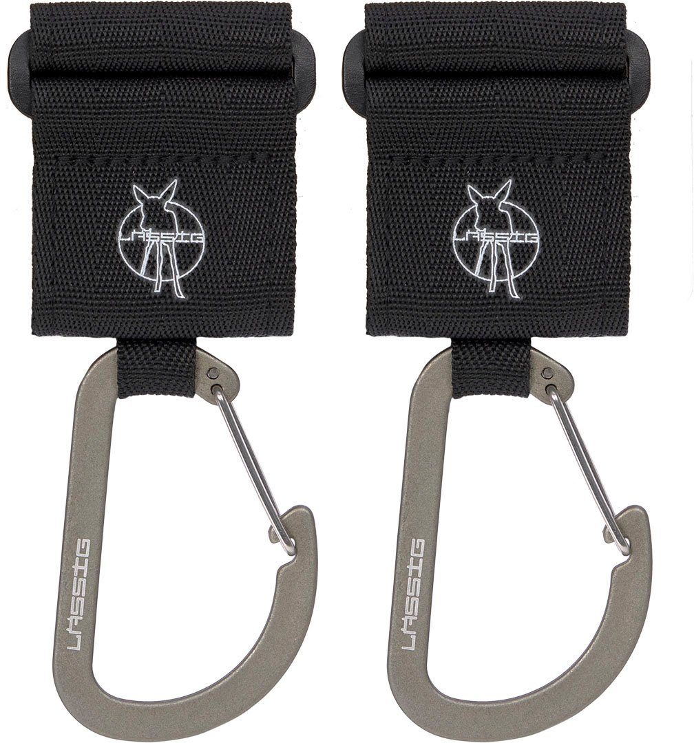 Karabiner Kinderwagenbefestigung, schwarz