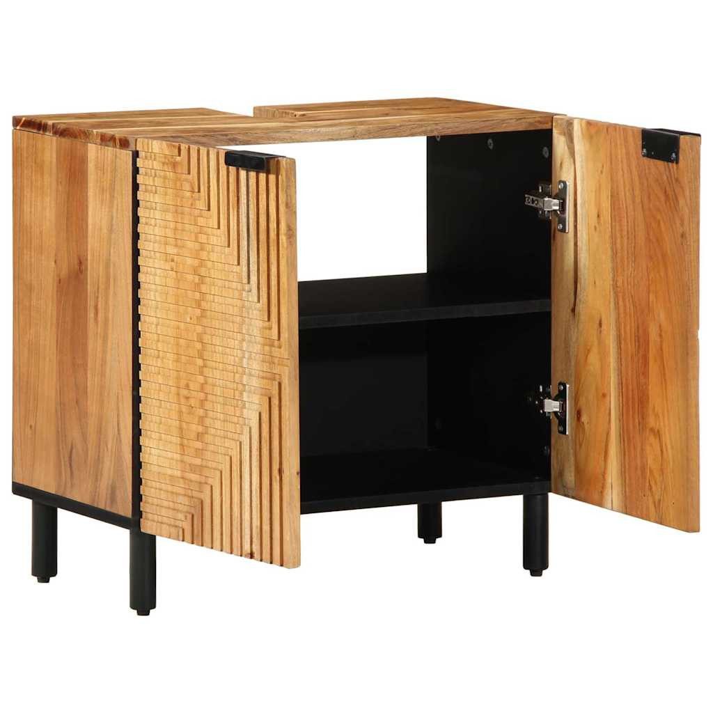 vidaXL Badezimmerspiegelschrank Waschbeckenschrank Braun 62 x günstig online kaufen