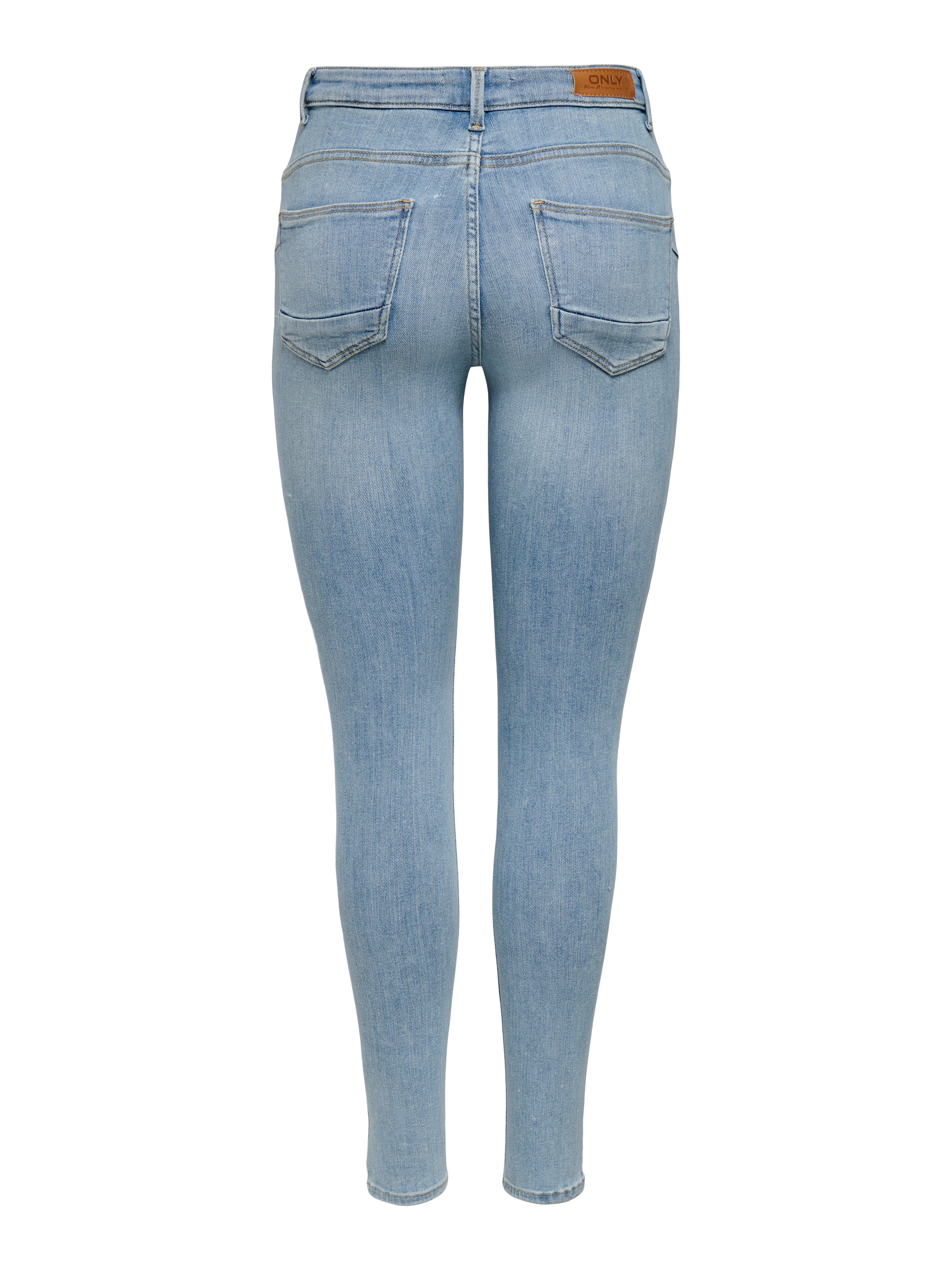 ONLY Skinny-fit-Jeans ONLPOWER MID DEST SKINNY DNM mit Destroyed Details