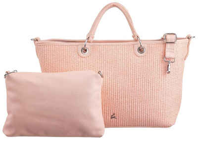 Prato Shopper LM Joyce Bag in Bag Shopper/Kurzgrifftasche Handtasche (2-tlg), Stroh-Look