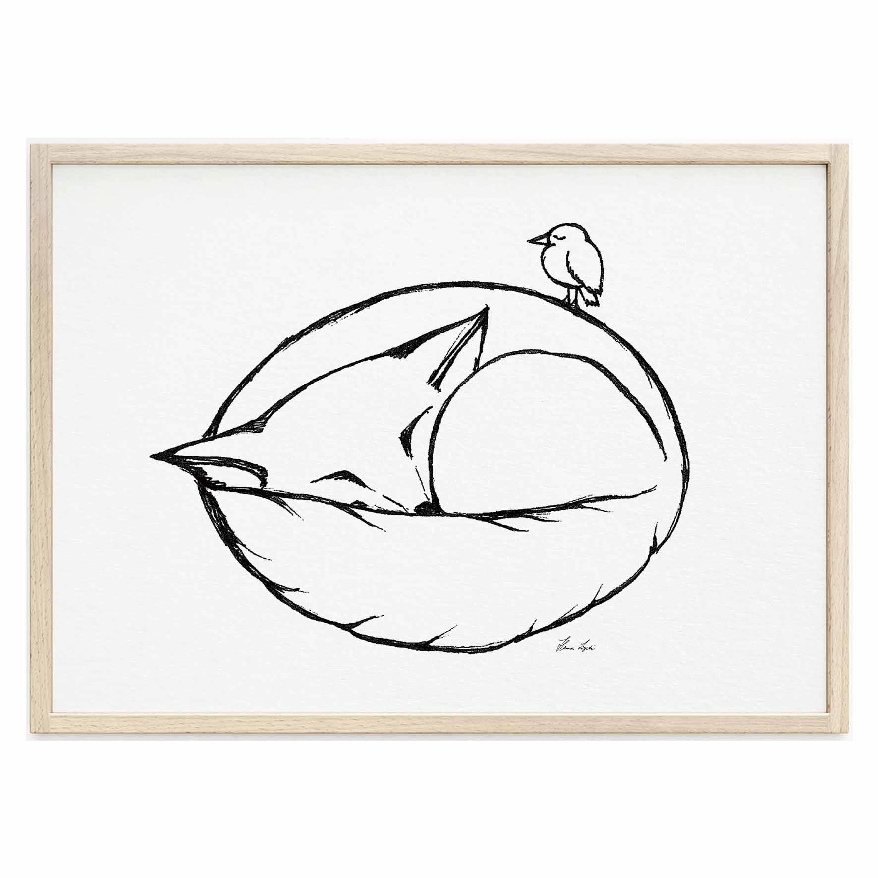 Ligarti Kunstdruck Kunstdruck - Schlafender Fuchs