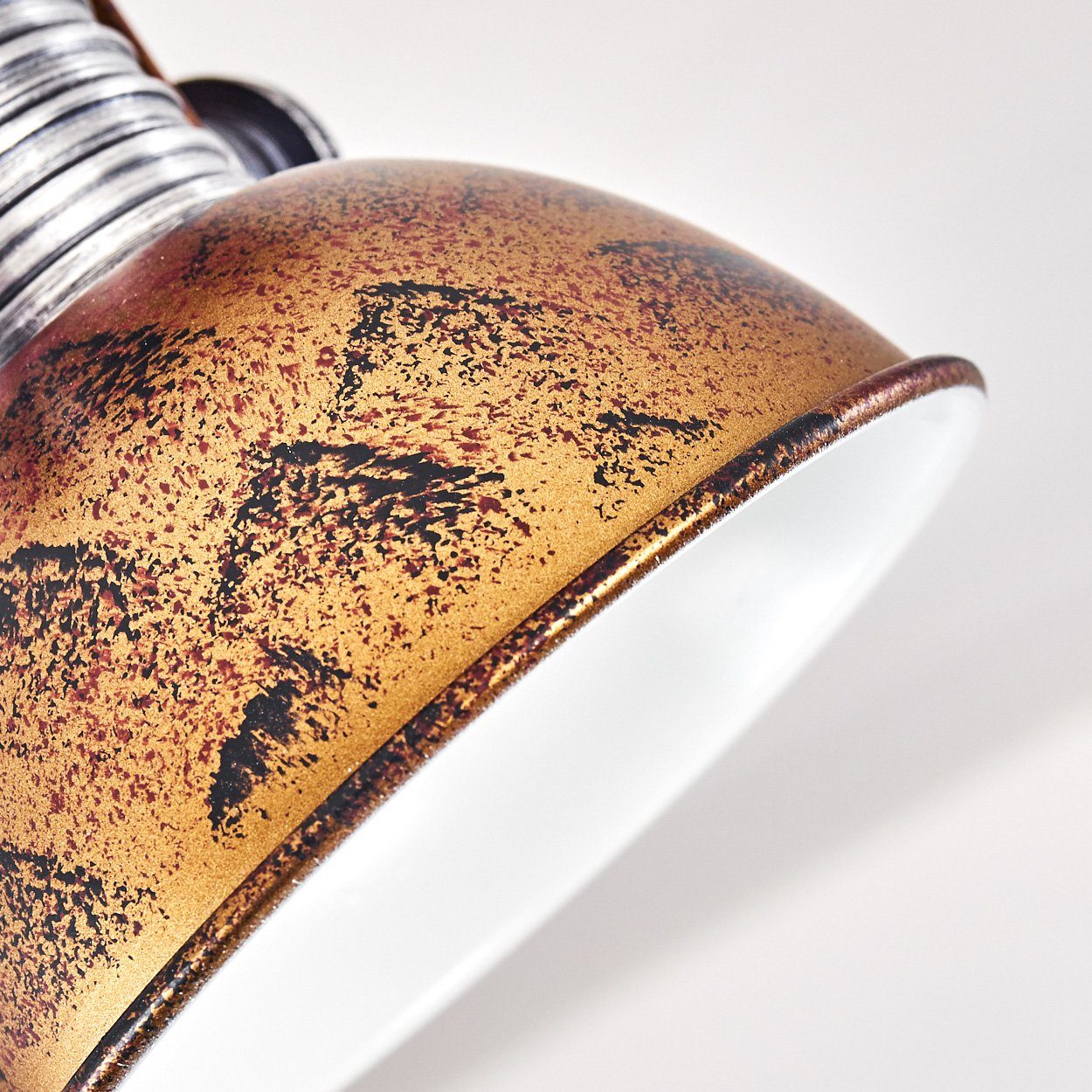 hofstein Deckenleuchte Deckenlampe Lampenschirm Bronze/Weiß, im dimmbare Kelvin, ohne Retro-Design Leuchtmittel, 2700 Spot aus dreh-/schwenkbar, 2xGU10, »Varsi« Metall in