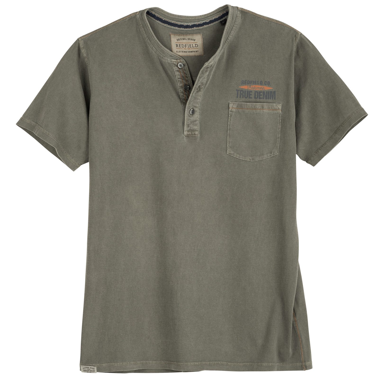 redfield T-Shirt Redfield T-Shirt mit Knopfleiste günstig online kaufen