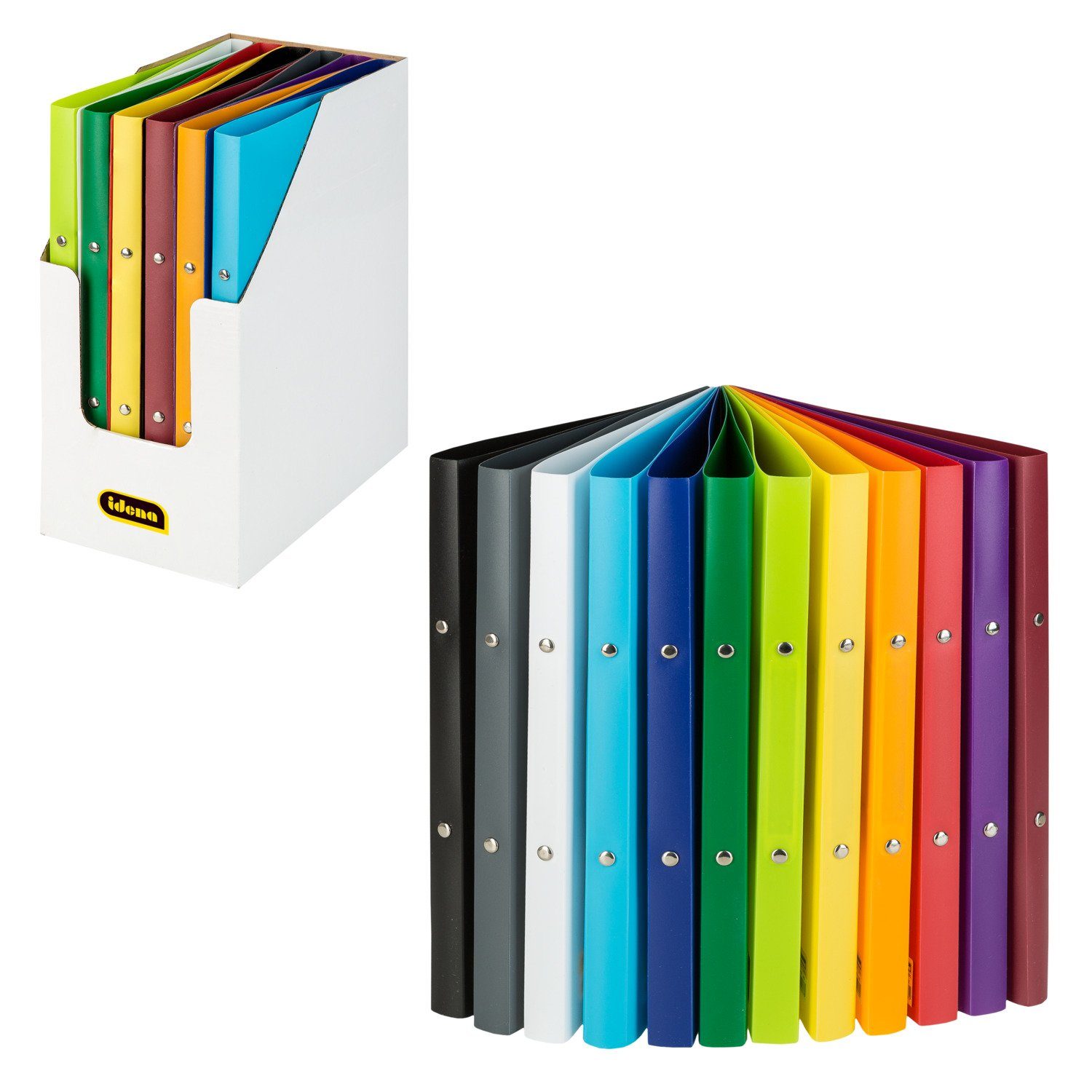 Idena Ringbuchmappe Idena Display Ringbuch inkl. Rückenschilder und Stehsammler DIN A4 12