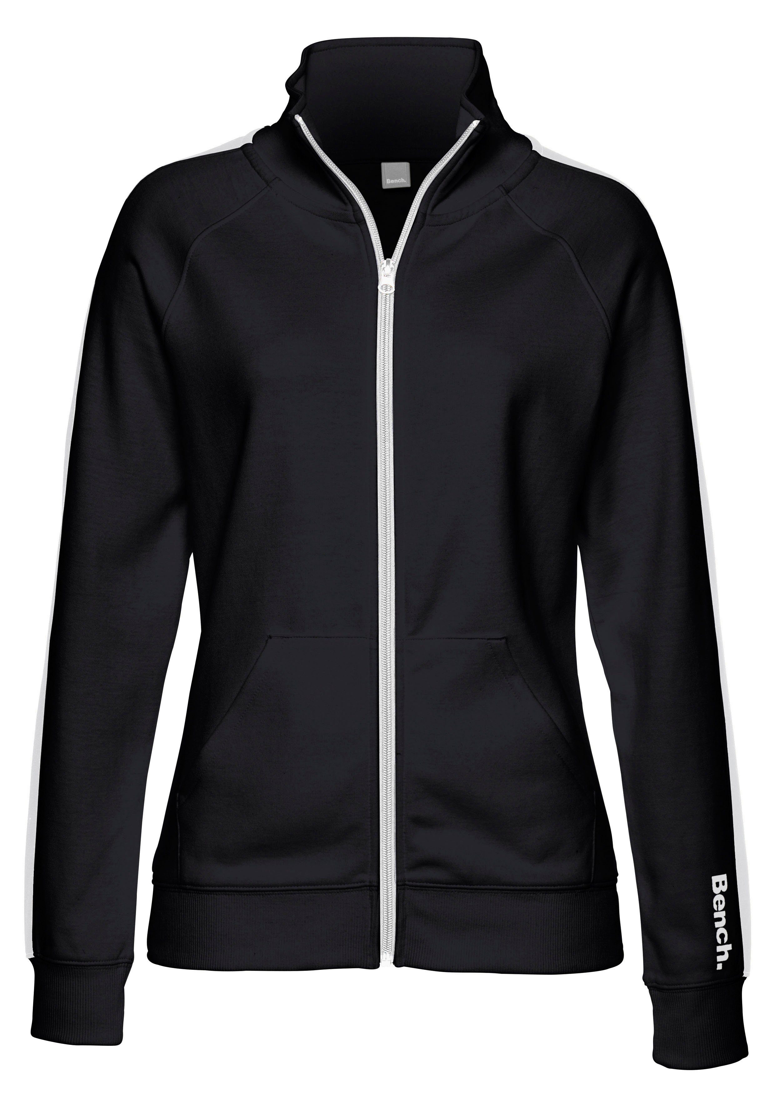 Bench. Loungewear Sweatjacke mit Seitenstreifen und Stehkragen, Home- und Loungewear Serie – Bild 2 von 5