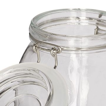 relaxdays Einmachglas 3000 ml Einmachgläser im 6er Set, Glas
