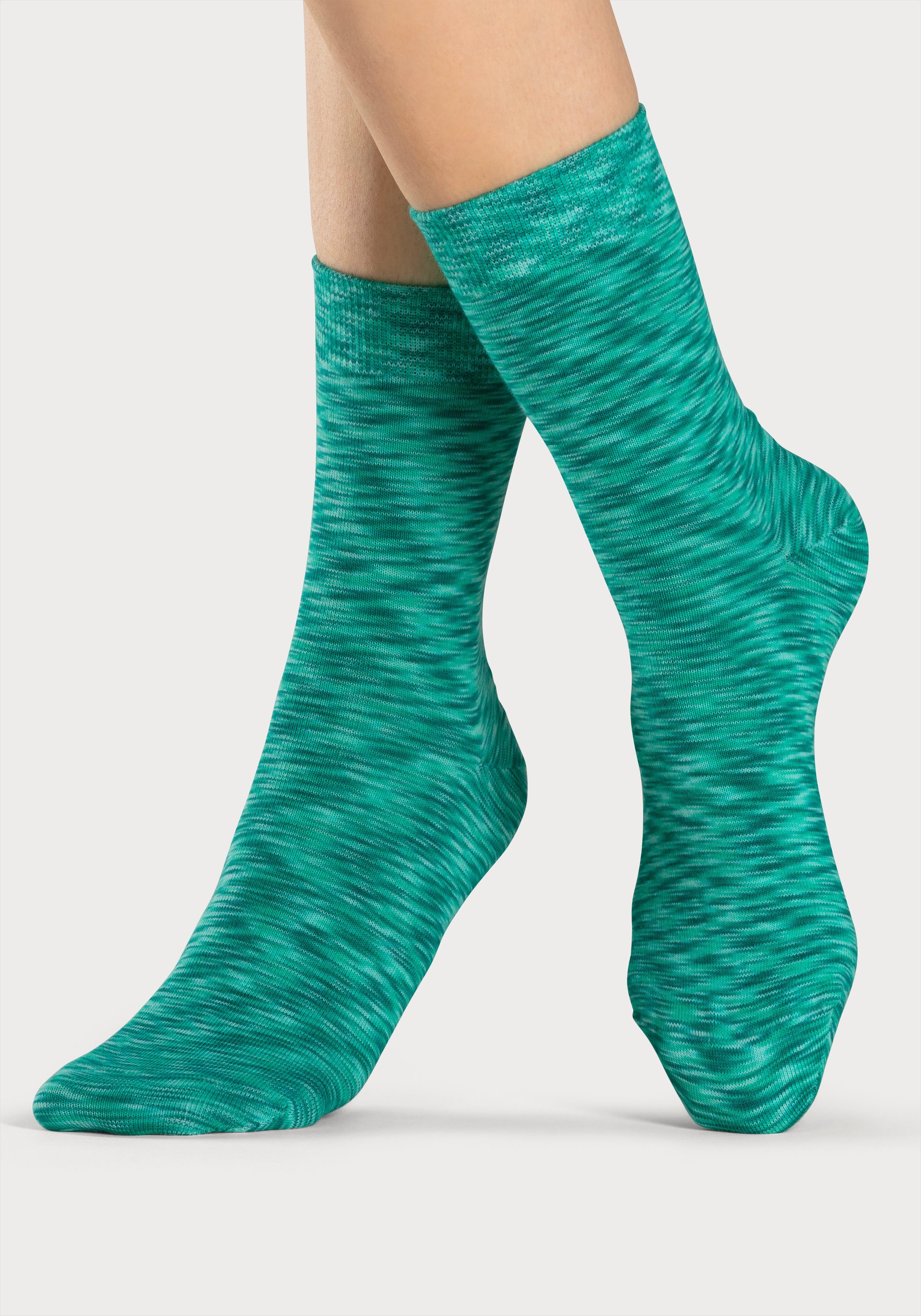 H.I.S Freizeitsocken (Packung, 6-Paar) mit farbigem Garn