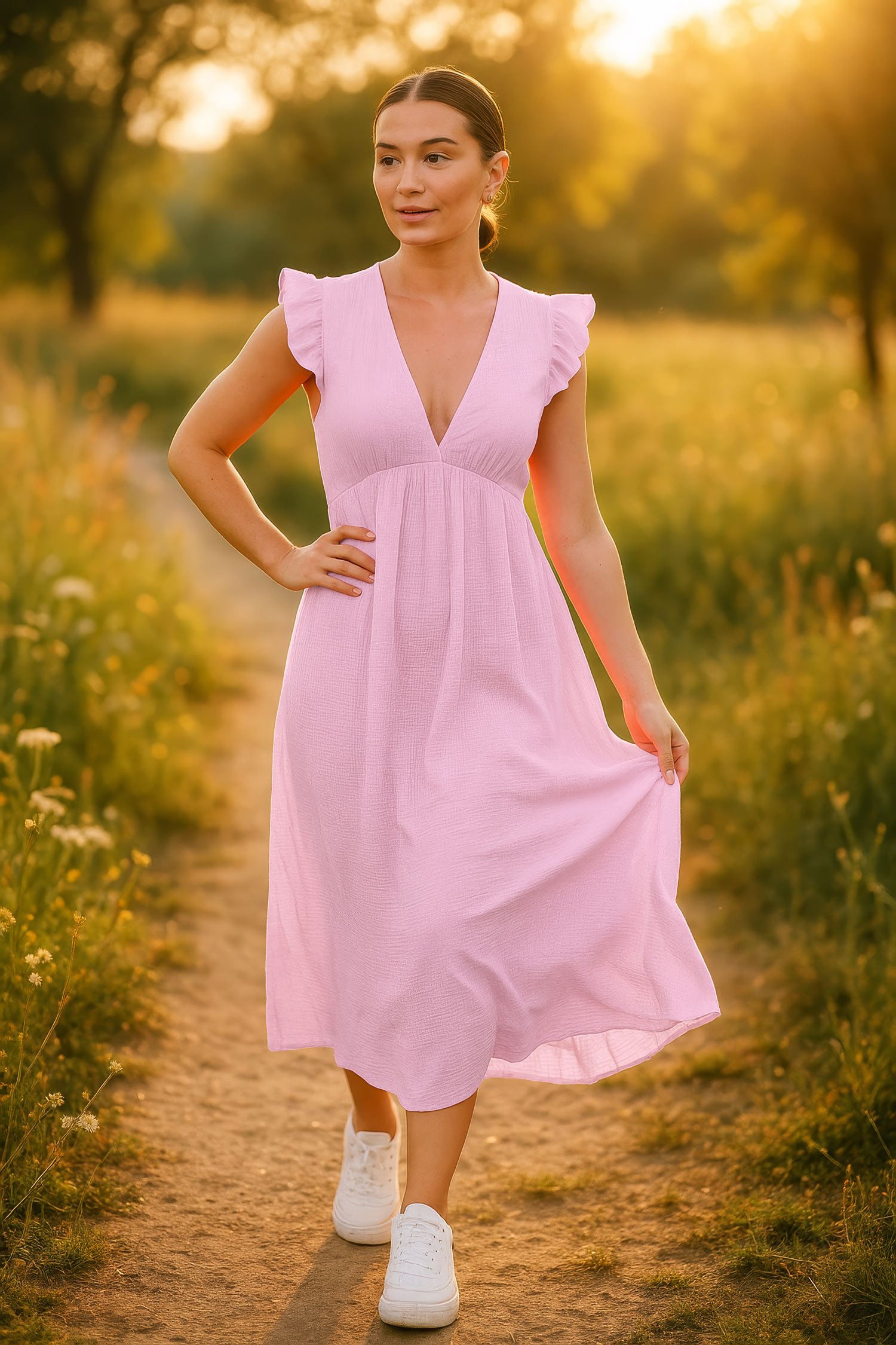 Reichstadt Sommerkleid Musselin Sommerkleid 25RSW076 günstig online kaufen